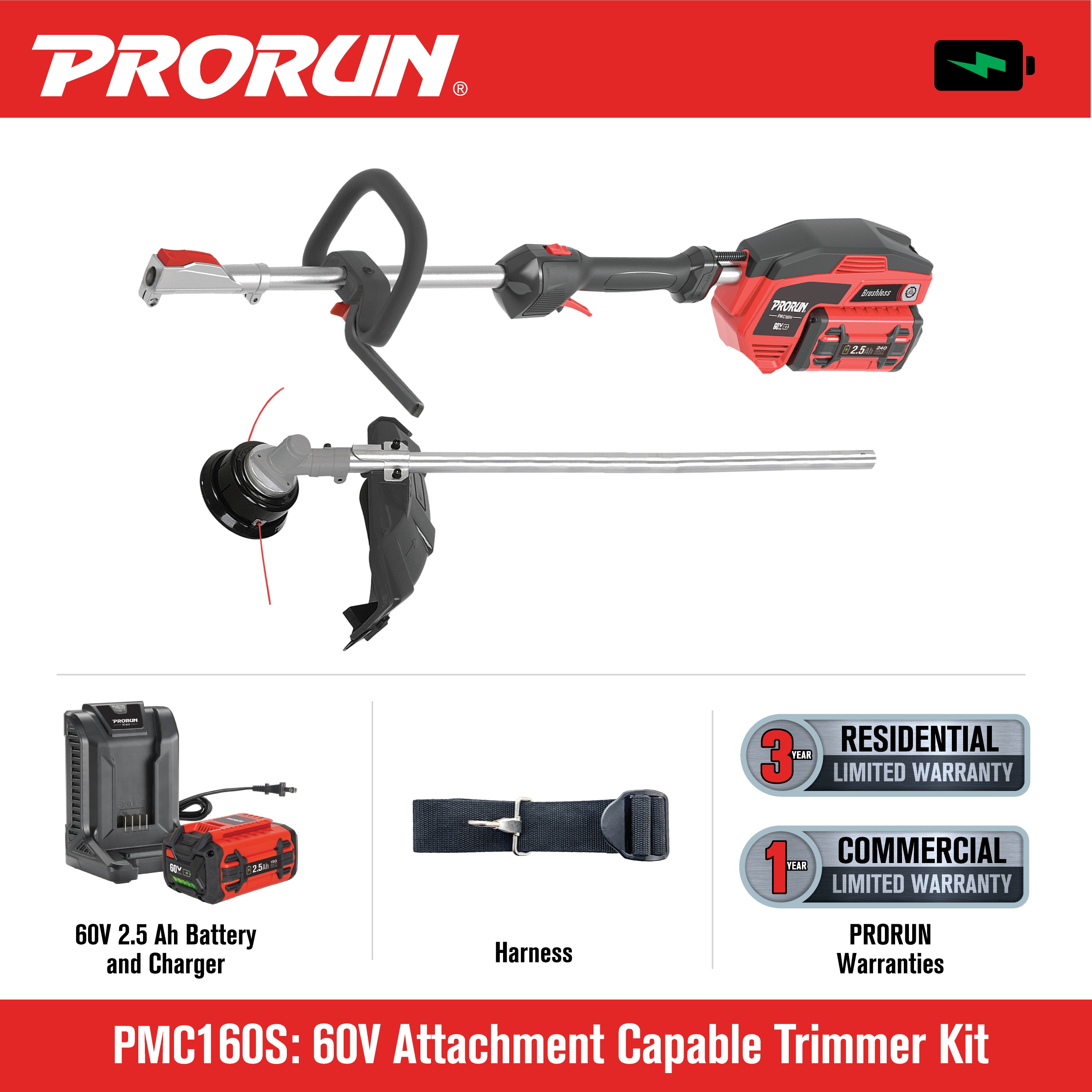 PRORUN PMC160S Cordless-String-Trimmers - View #2