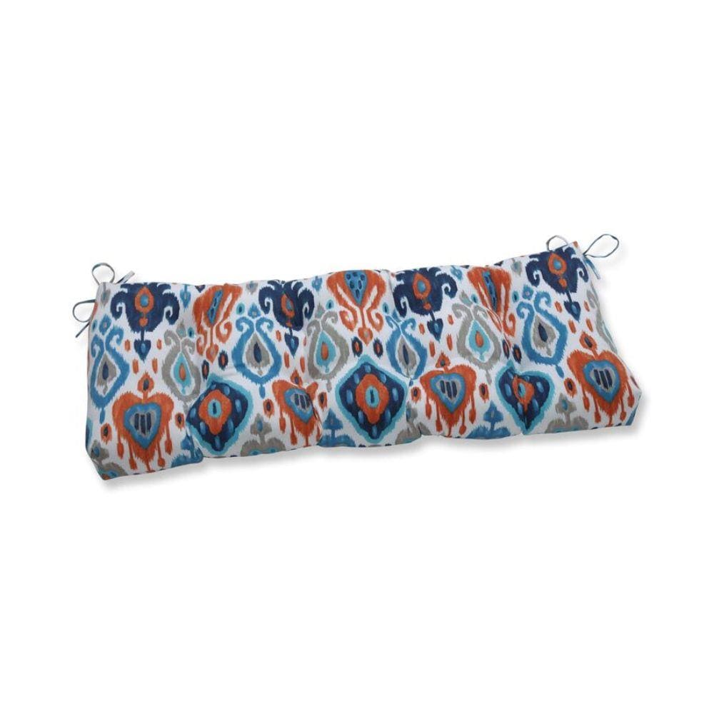 Pillow Perfect 656366 Paso Azure 44-in x 18-in Blue Patio Bench Cushion
