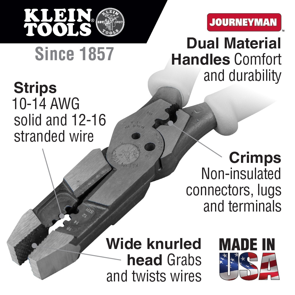 Klein Tools Journeyman 8-in Electrical Side Cutting Pliers in the Cutting  Pliers department at