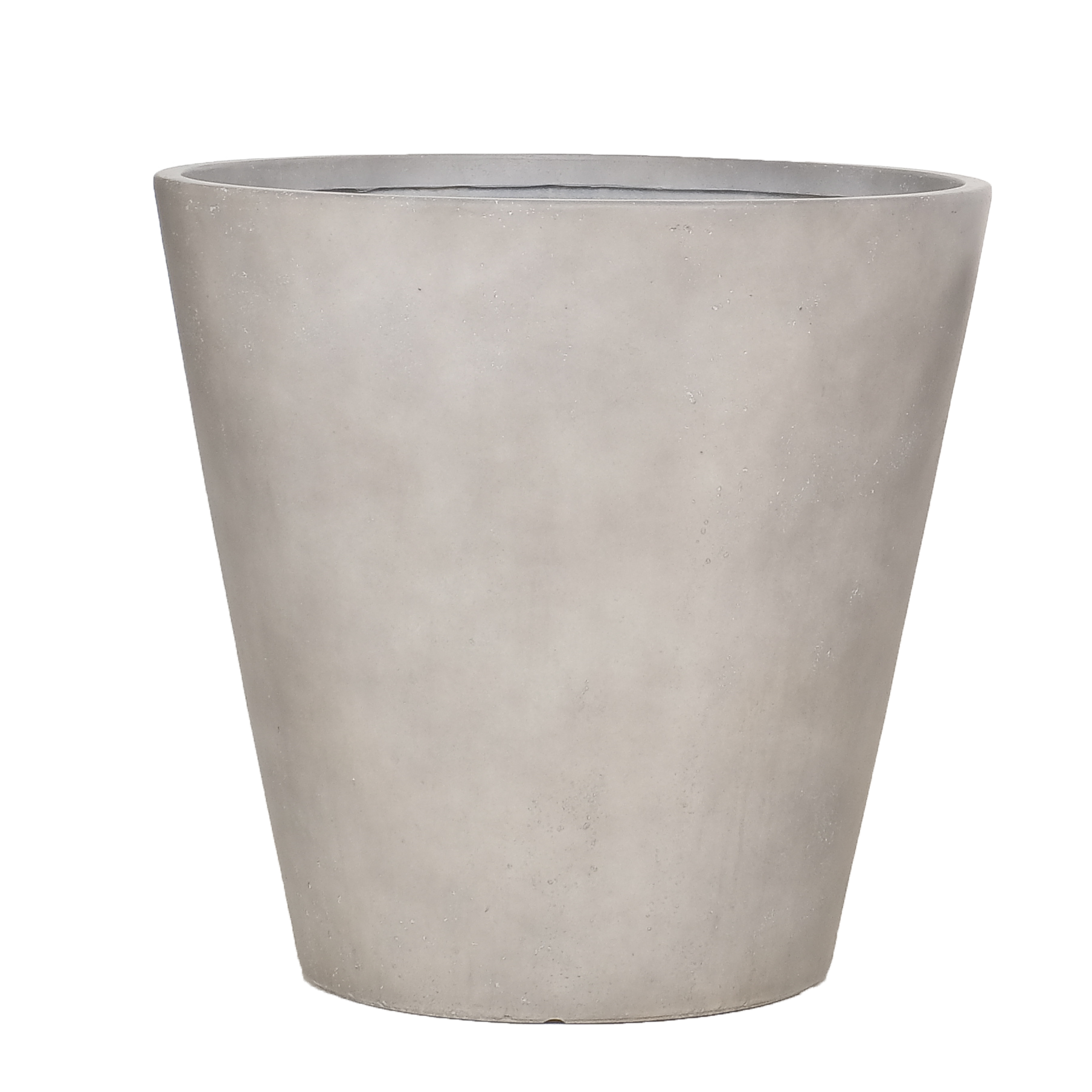 MPG Planters PF2434C Round 22.75-Inches W Extra Large Gray Stone Outdoor Planter with Drainage Holes