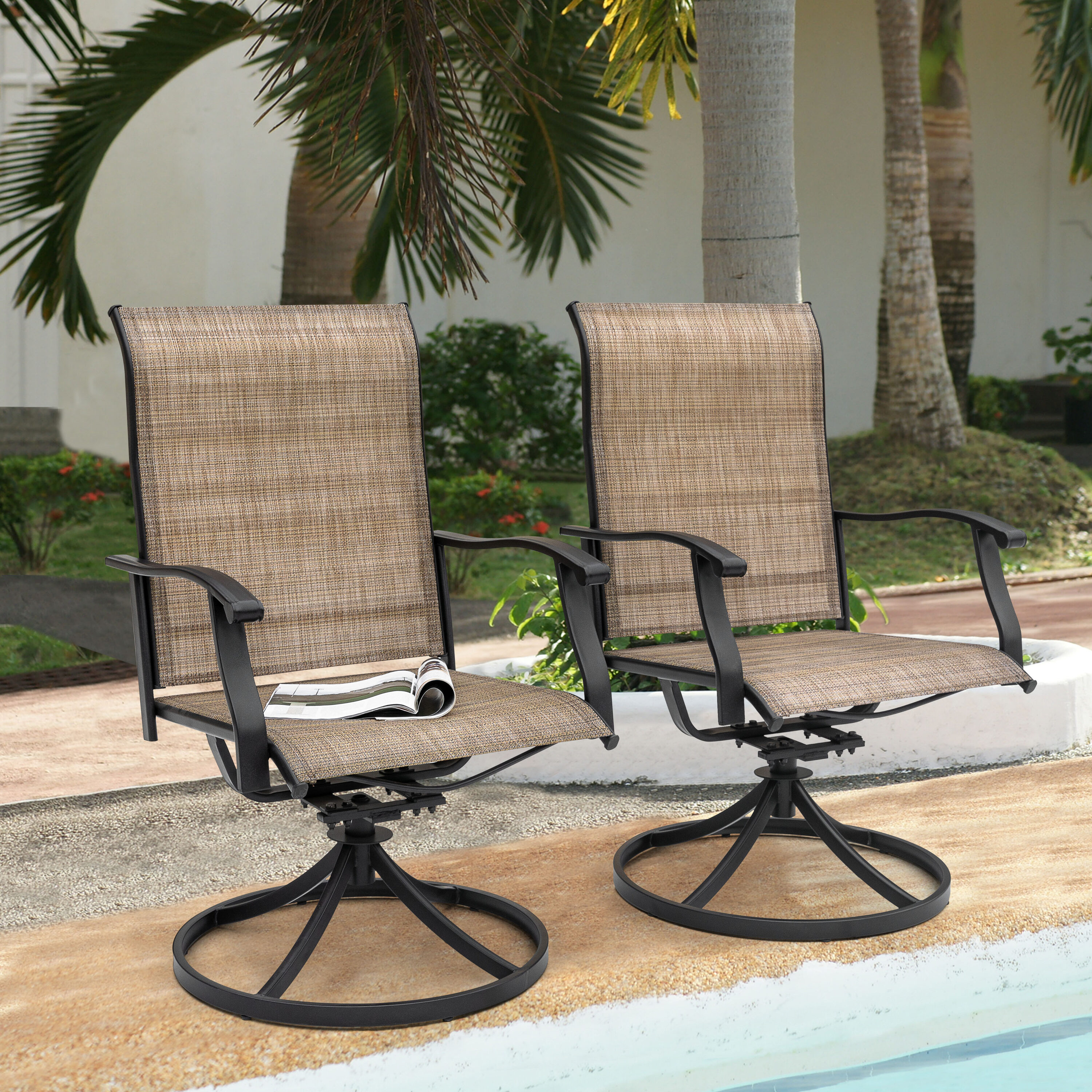 Swivel outdoor chairs discount lowes