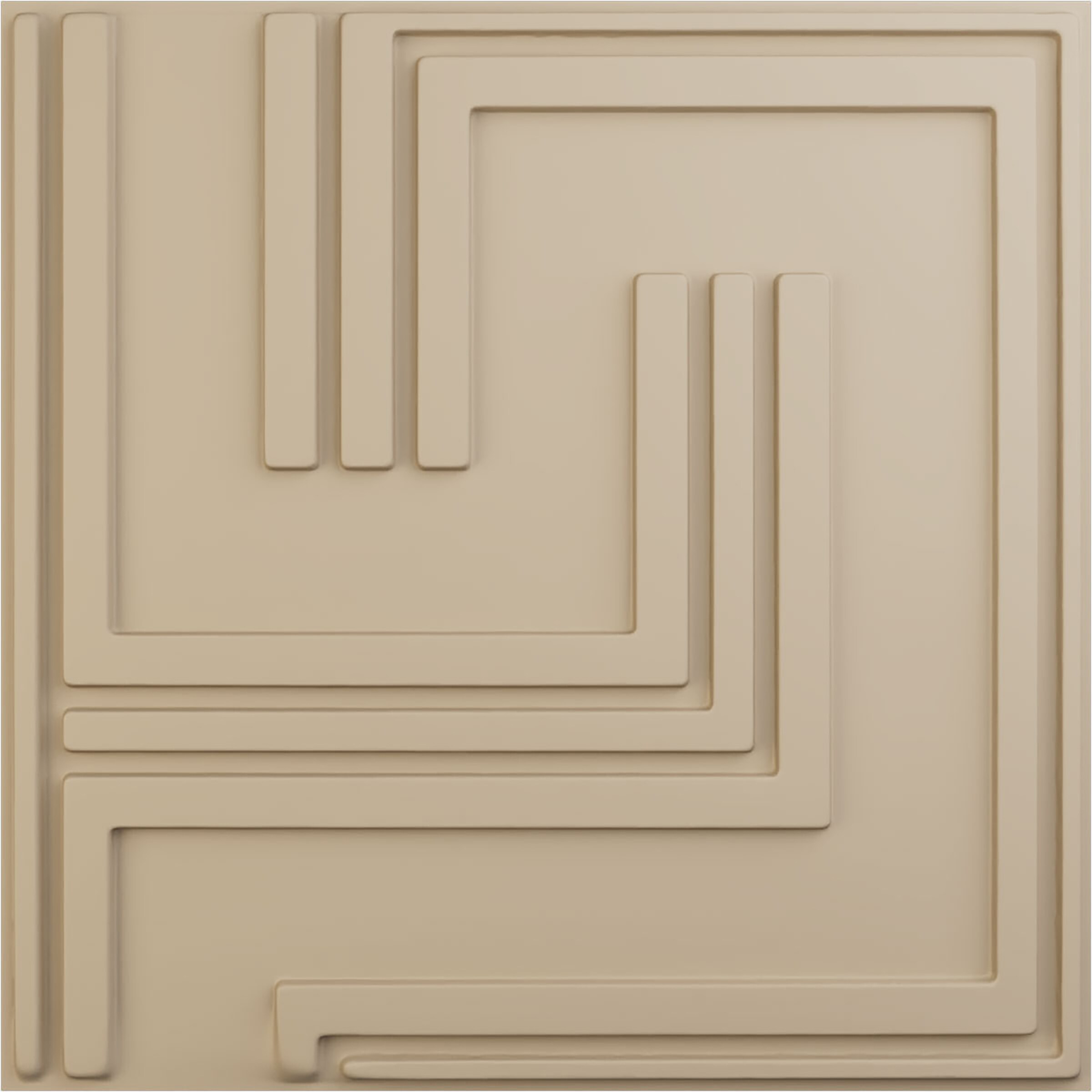 Ekena Millwork WP20X20GMGBE 19-5/8-in x 19-5/8-in Embossed UltraCover Satin Smokey Beige PVC Wall Panel Abstract