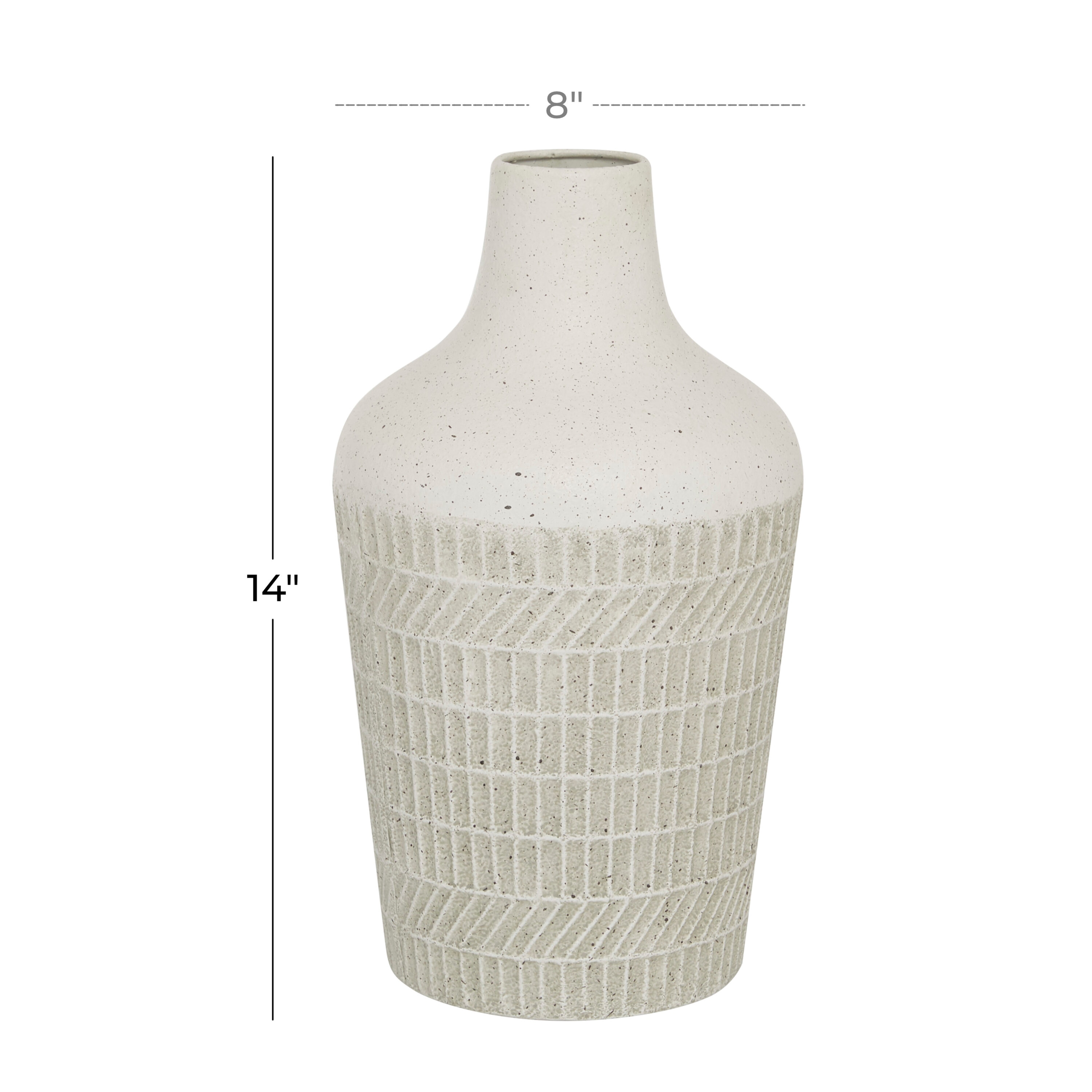 Grayson Lane White Iron Modern Vase in the Decorative Accessories ...
