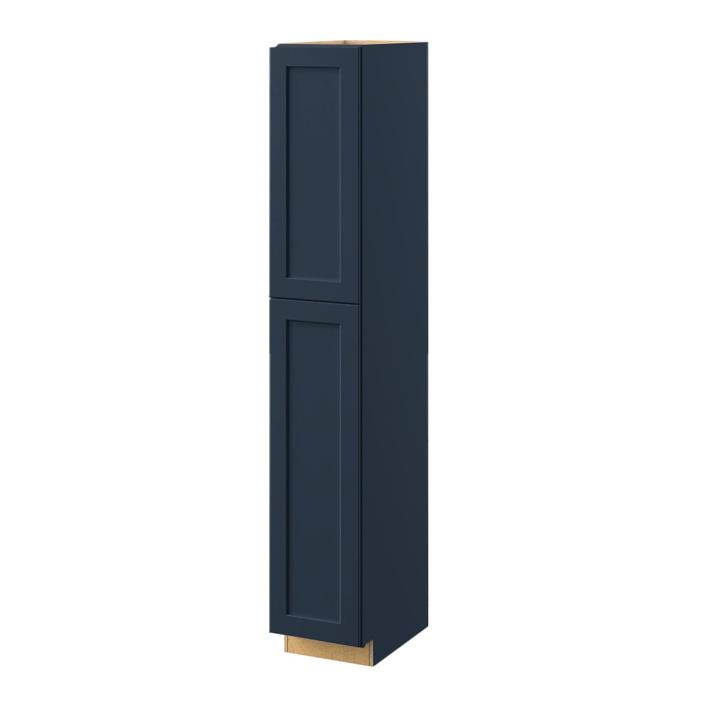 allen + roth Port 15-in W x 90-in H x 24-in D Navy Pantry Fully Assembled Cabinet (Flat Panel Shaker Door Style)