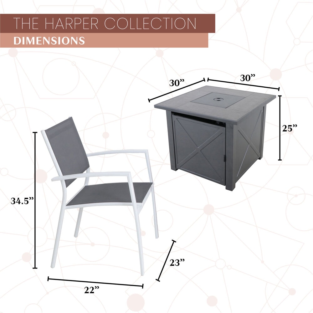 Mod Furniture HARP5PCSLFP-WG Patio-Conversation-Sets - View #4