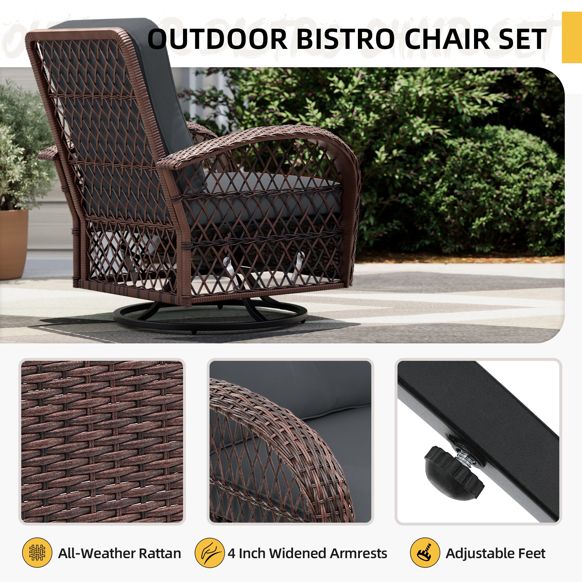 UPHA Y11BR-CJ2-DG Patio-Chairs - View #5