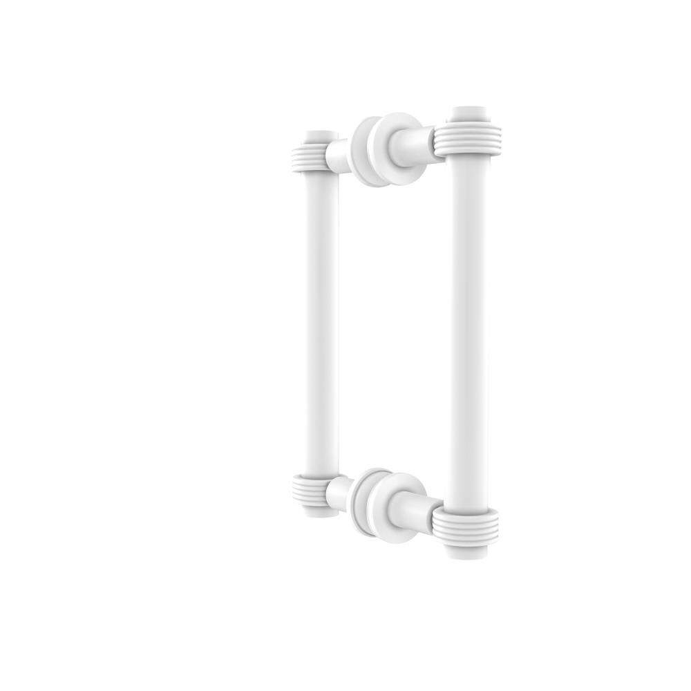 Allied Brass 404G-8BB-WHM White 8-in Hinged Shower Door Handle