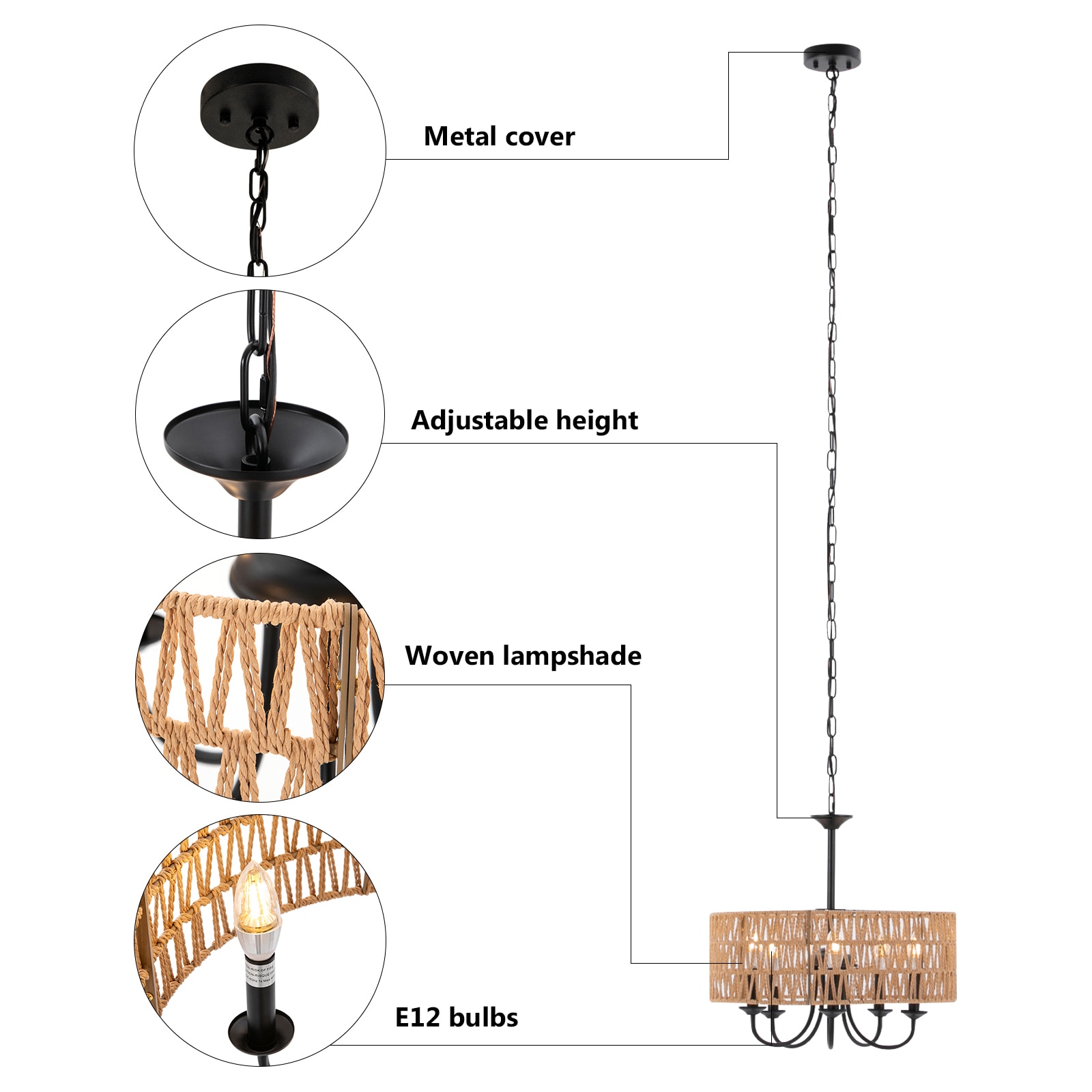 Oukaning ZX-HCX3662-076 Pendant-Lights - View #5