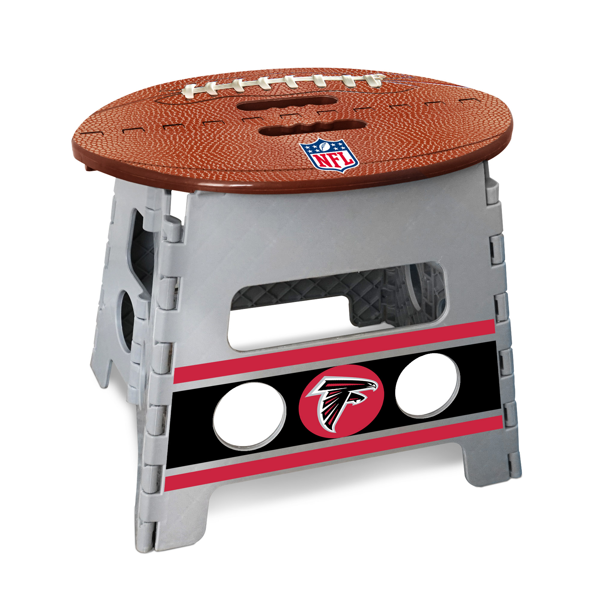 FANMATS 24425 Atlanta Falcons 1-Step 250-lb Capacity Brown Plastic Foldable Step Stool