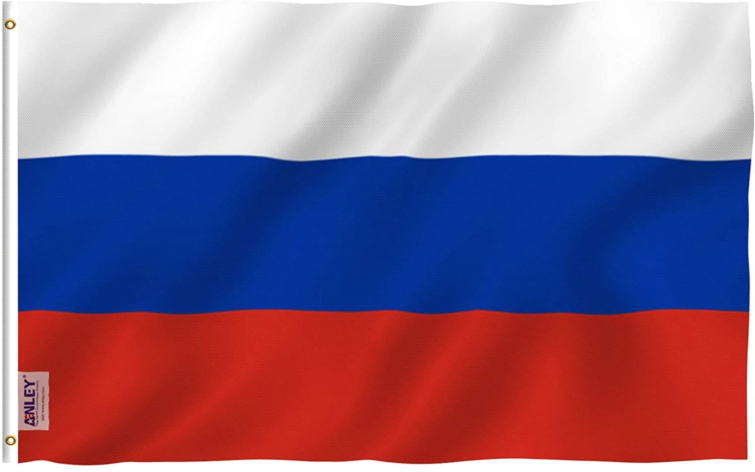 Anley Fly Breeze 3x5 Foot Russia Flag - Vivid Color and Fade proof - Canvas  Header and Double Stitched - Russian Federation National Flags Polyester