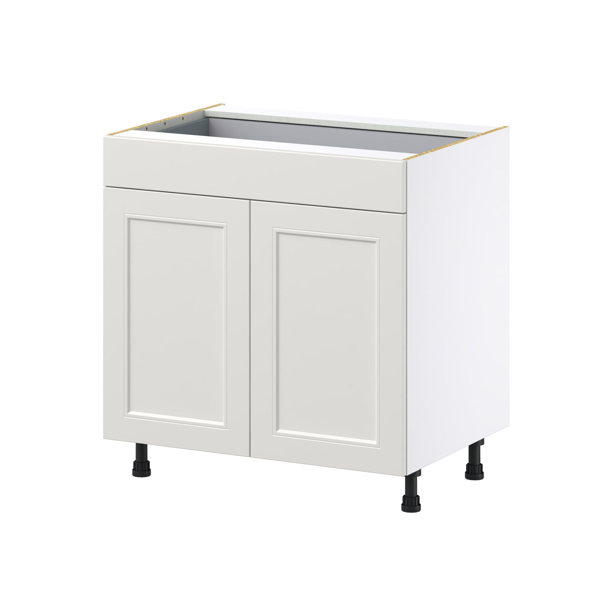 Hugo&Borg Belcourt 18-in W x 34.5-in H x 24-in D Gray Painted 1-Drawer Base Fully Assembled Cabinet (Recessed Panel Shaker Style)