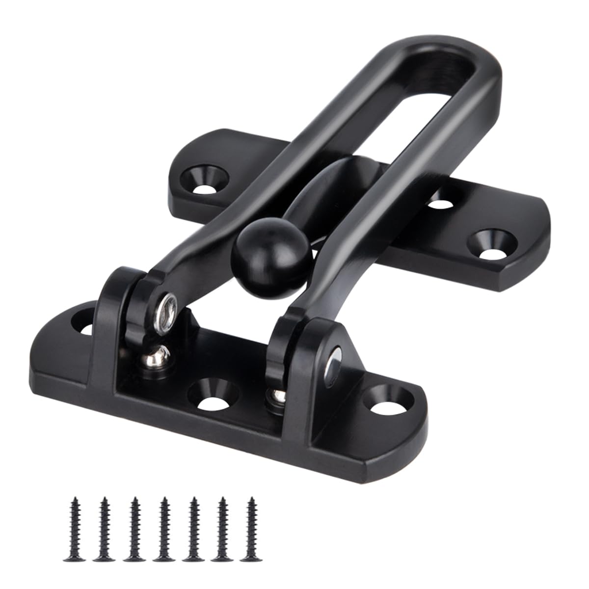 Aoibox  Black Swing Bar Door Lock Heavy Duty Zinc Alloy Security Guard for Front Entry Doors