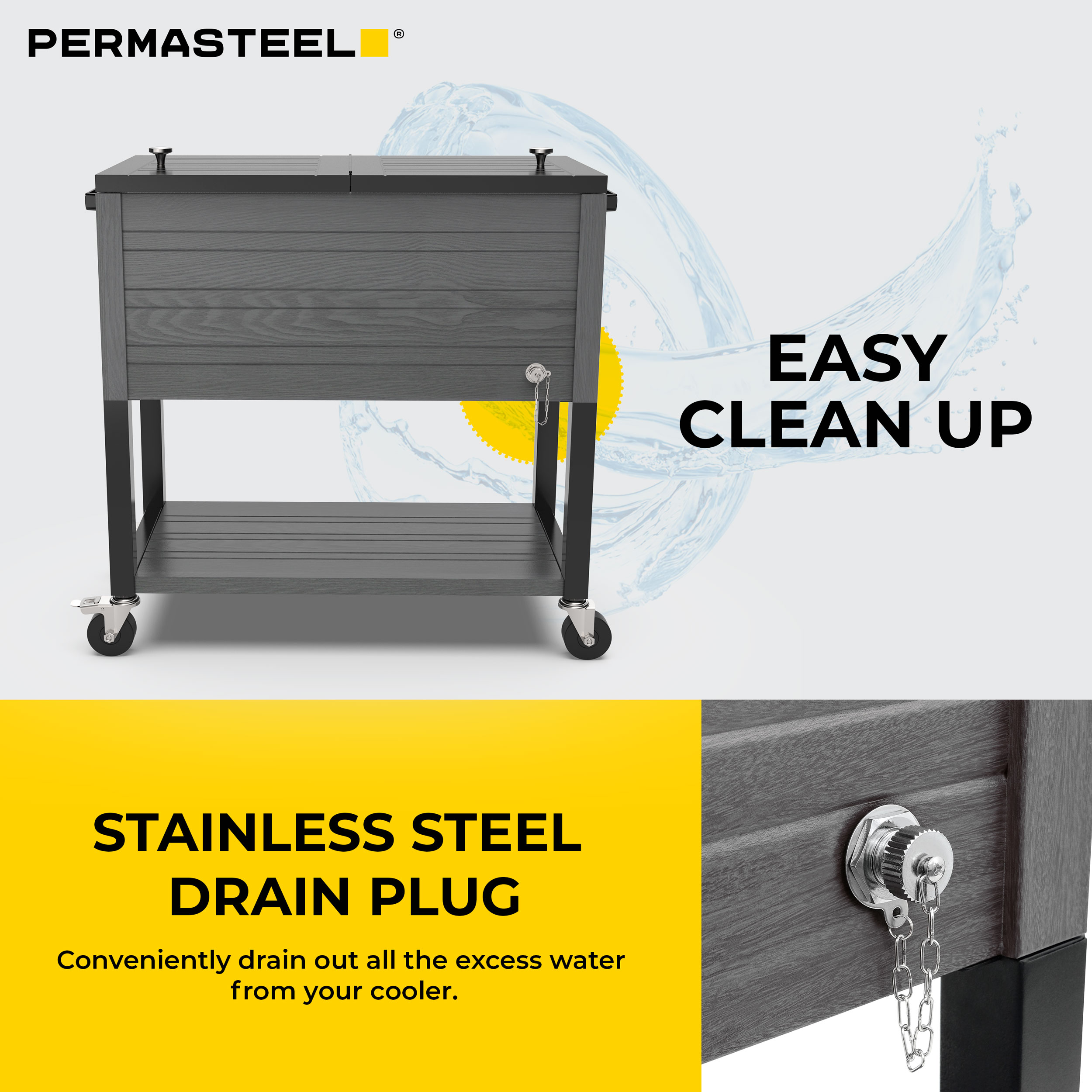 Permasteel PS-205-80QT-GY Beverage-Coolers - View #7