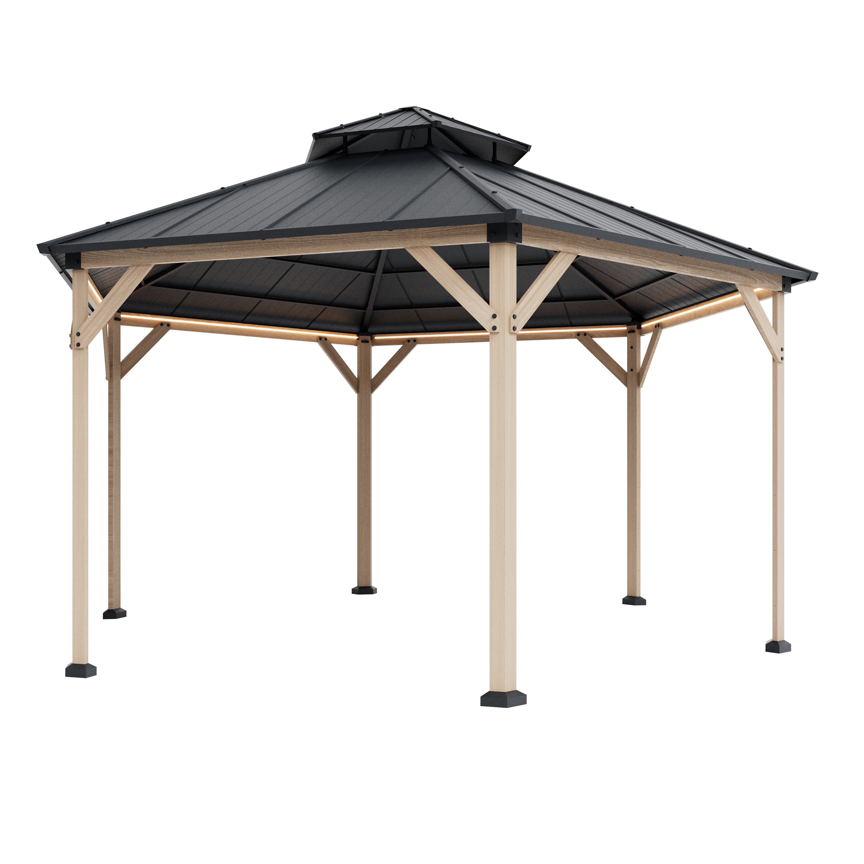 Mondawe MO-J101-6 Wood-Resin-Gazebos - View #3