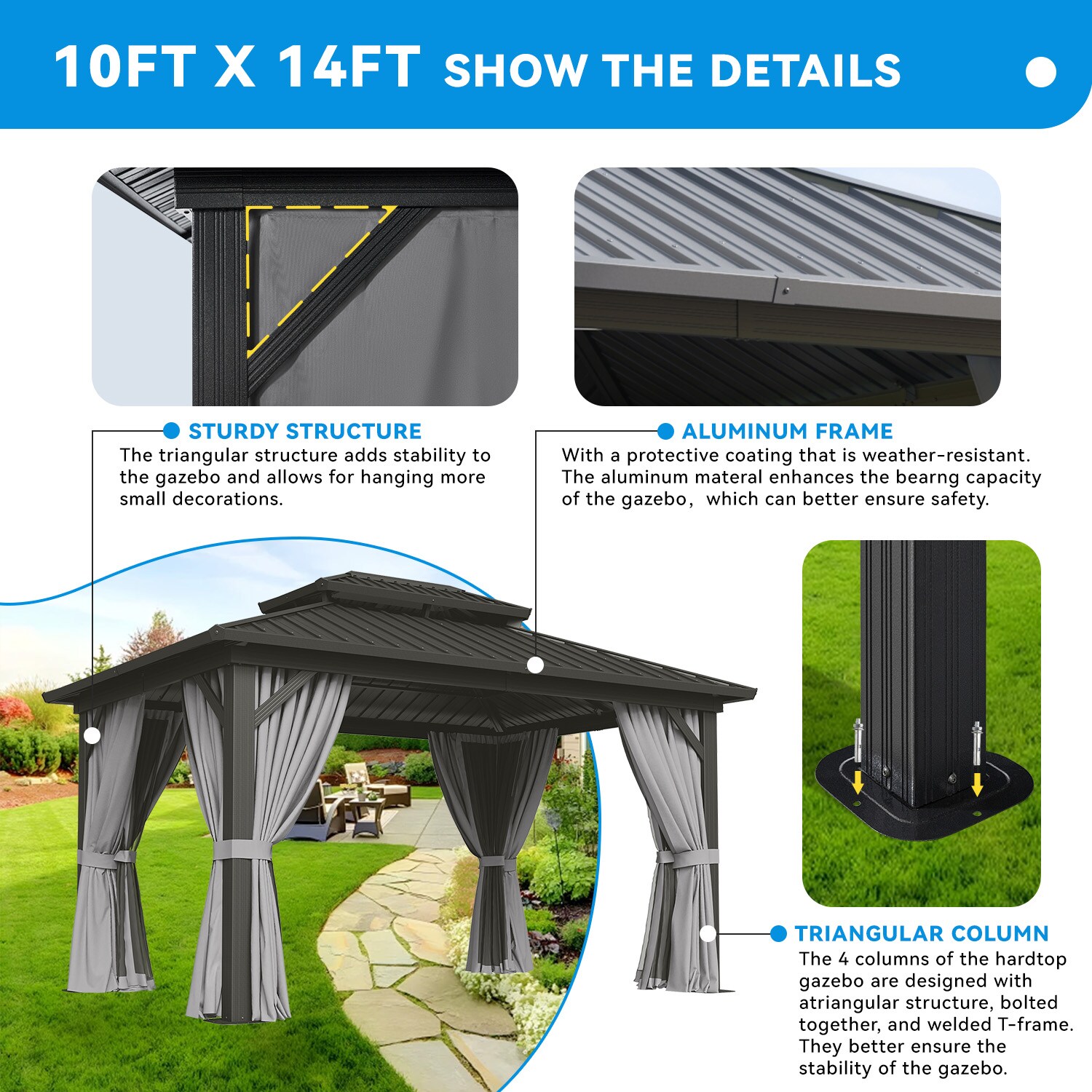 Bapipro BPIG03G54 Wood-Resin-Gazebos - View #3