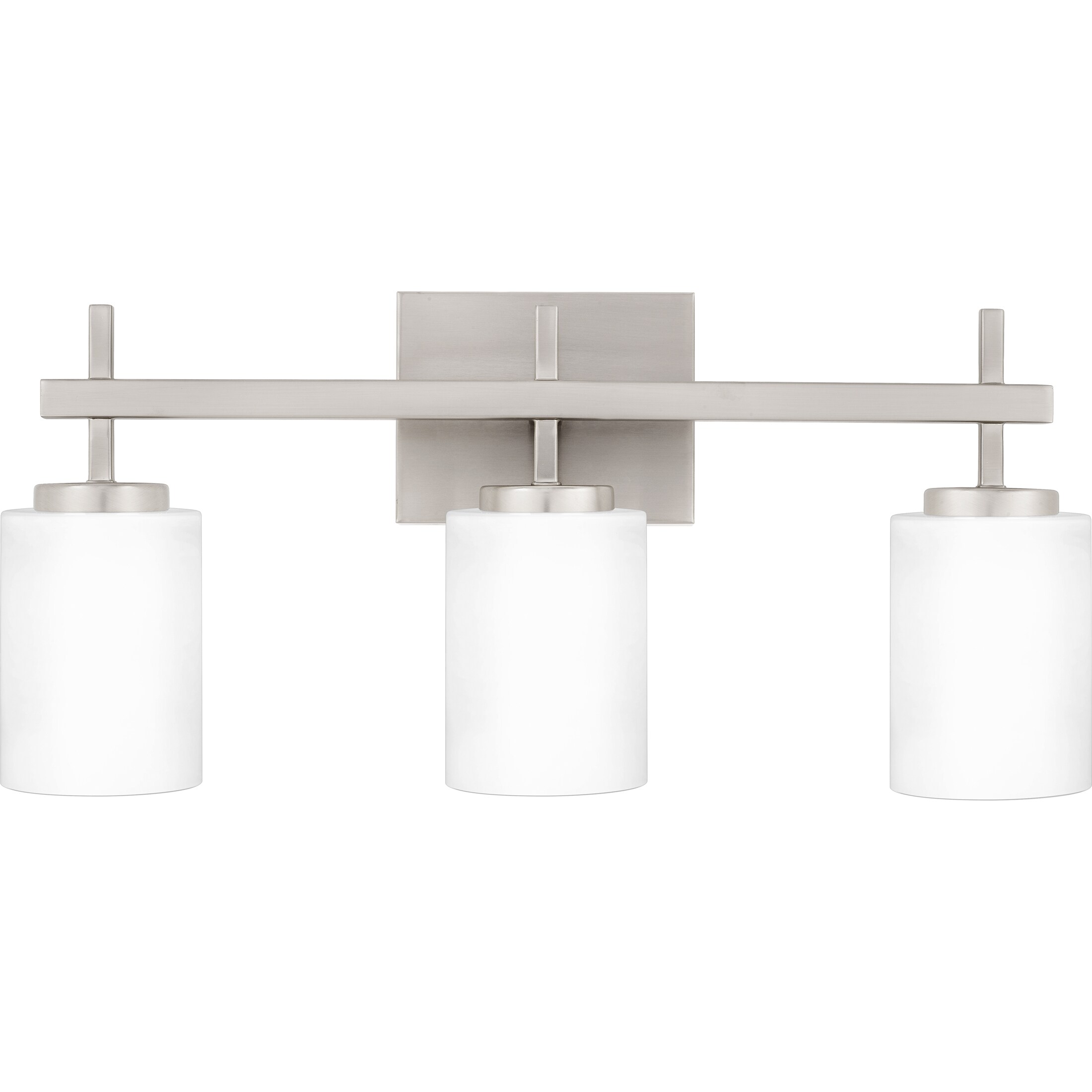 Quoizel WLB8622BN Wilburn 22-in 3 -Light Brushed Nickel Integrated LED Transitional Vanity light