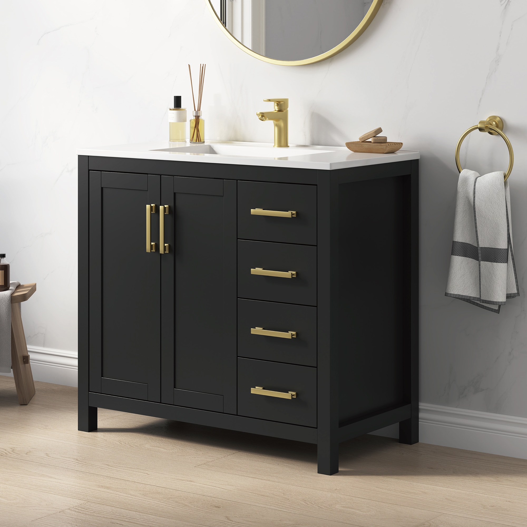 DELUXE LIVING V24033KD-36BK Bath-Vanity-Combo - View #4