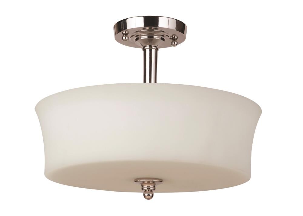 Craftmade 41753-PLN Helena 1-Light 15-in Polished Nickel Semi-Flush mount light