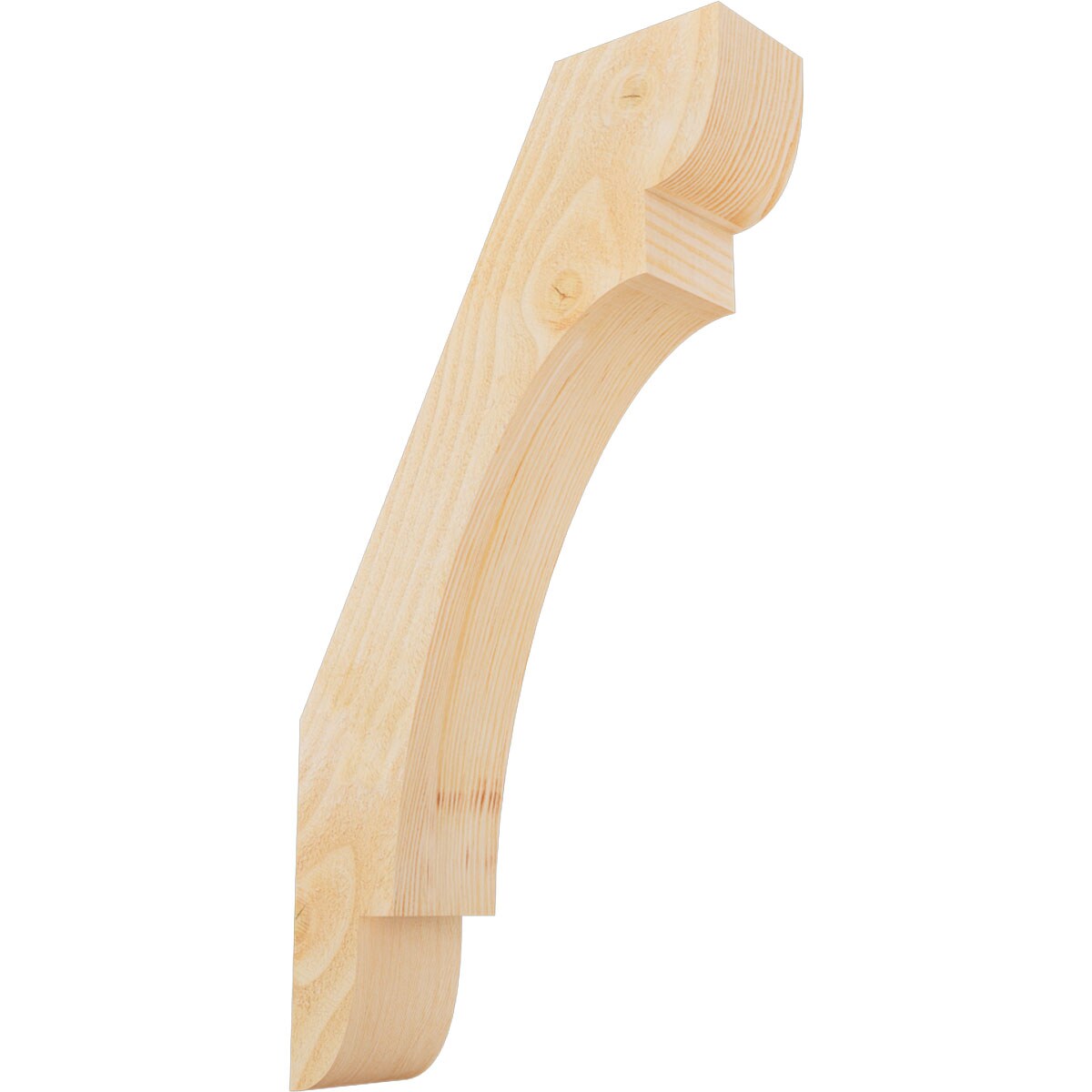 Ekena Millwork BRC04X14X26OLY00RDF 4-in x 14-in x 26-in Douglas Fir Unfinished Wood Olympic Rough Sawn Knee Brace