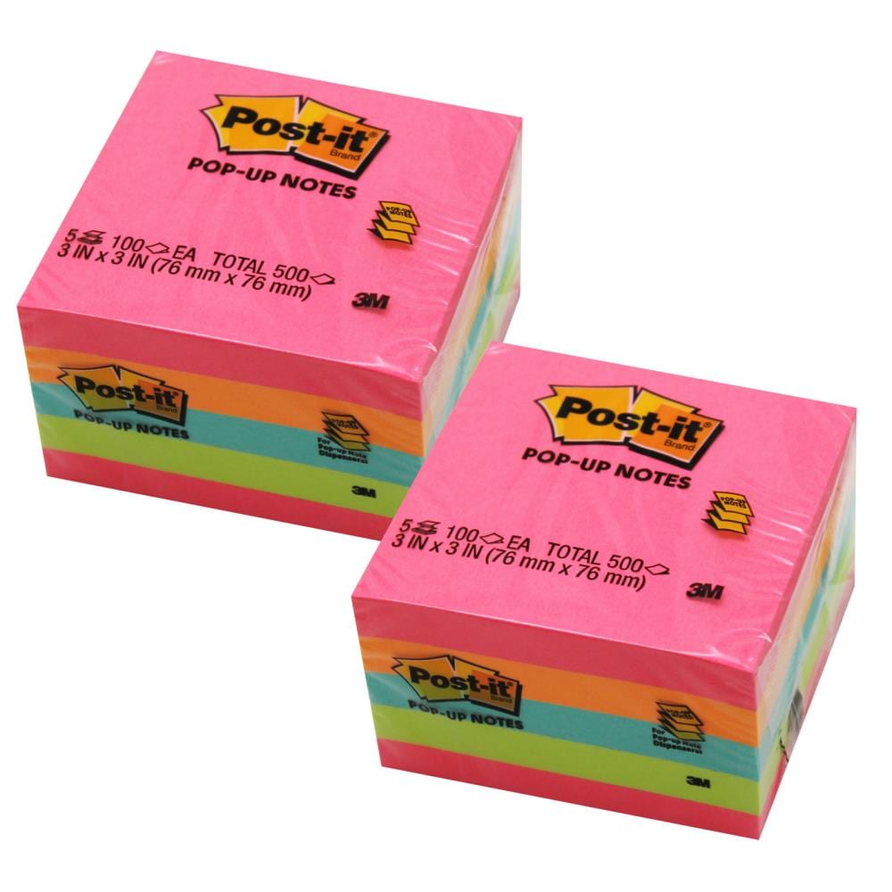 8/PK Ultra Post-it 6228SSAU Super Sticky Notes 2-Inch x2-Inch Assorted 