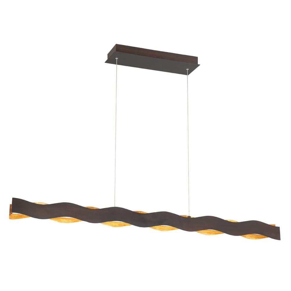 Eurofase 35956-020 Ripple 1 -Light Bronze Modern/contemporary Integrated LED For Use in Dining Rooms, Foyers, Kitchens, Living Rooms Chandelier