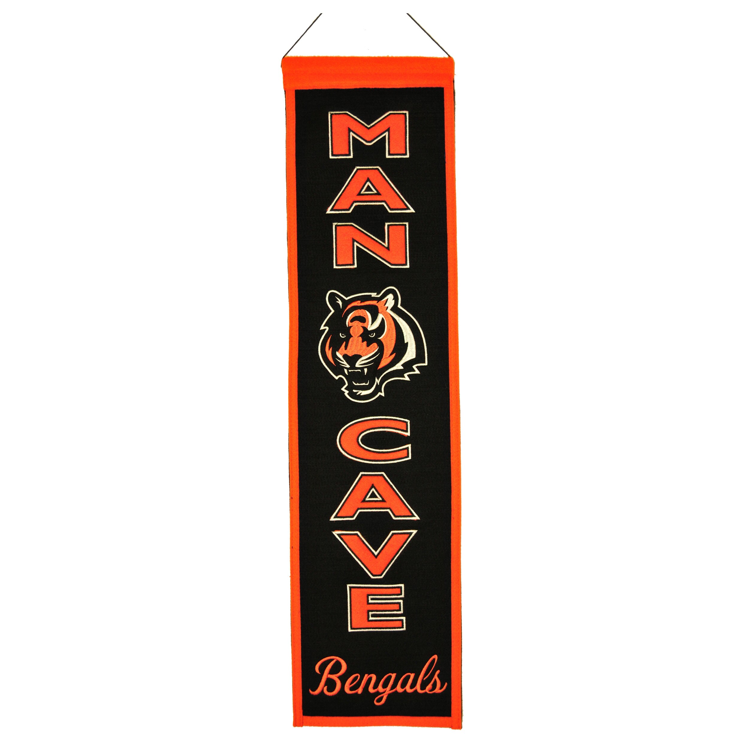 Evergreen 1.04-ft W x 1.5-ft H Embroidered Cincinnati Bengals Flag at