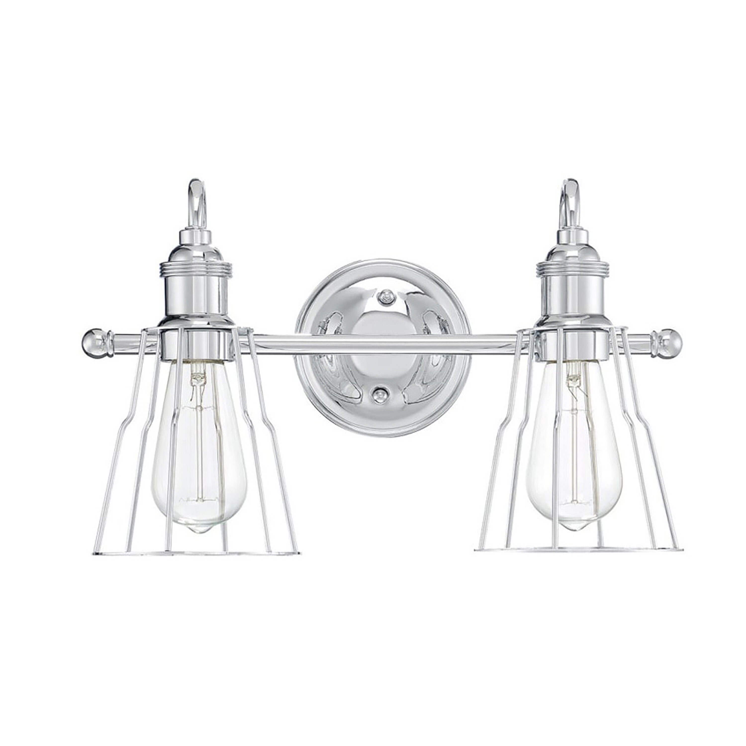 Signature Hardware 440766 Magruder 16.1-in 2-Light Polished Chrome Modern/Contemporary Vanity Light