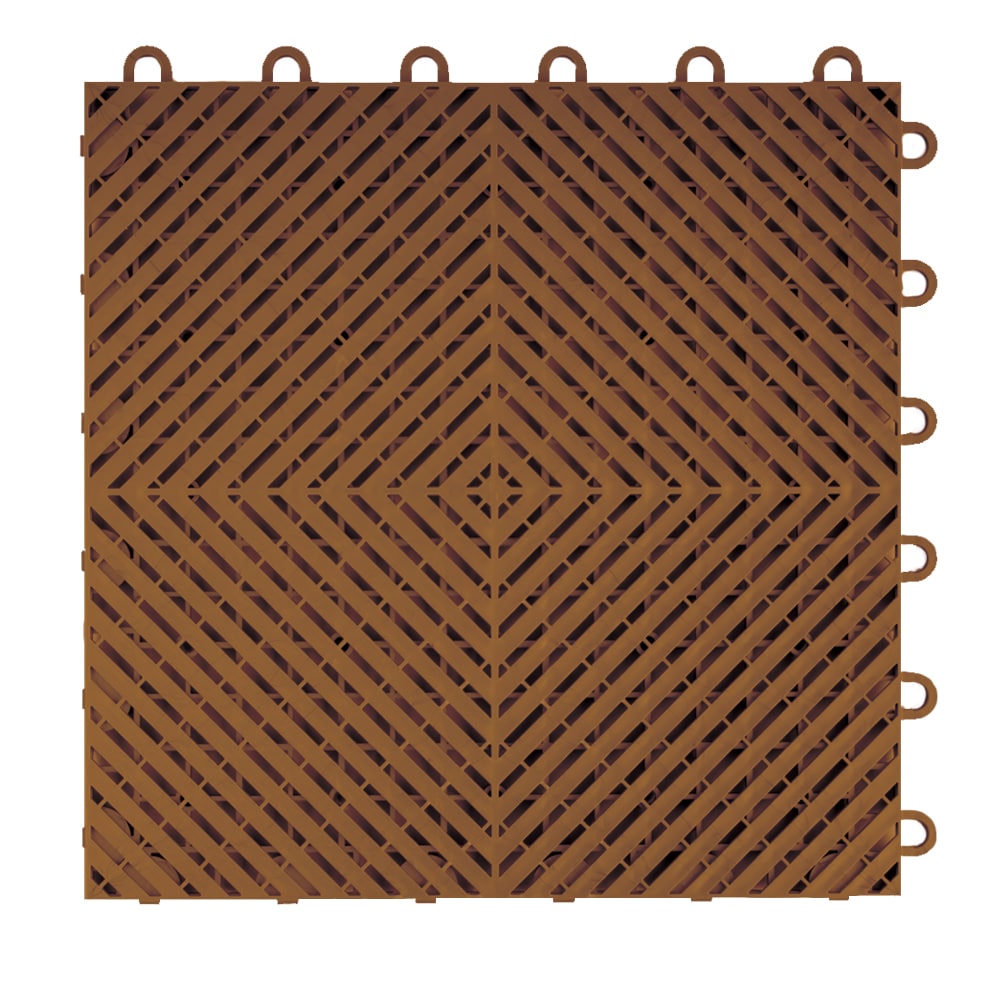 Swisstrax HOME-RSH-CB-10PK 12-in x 12-in Vented Polypropylene Interlocking Garage Floor Tile (10-sq ft) (10-Pack)