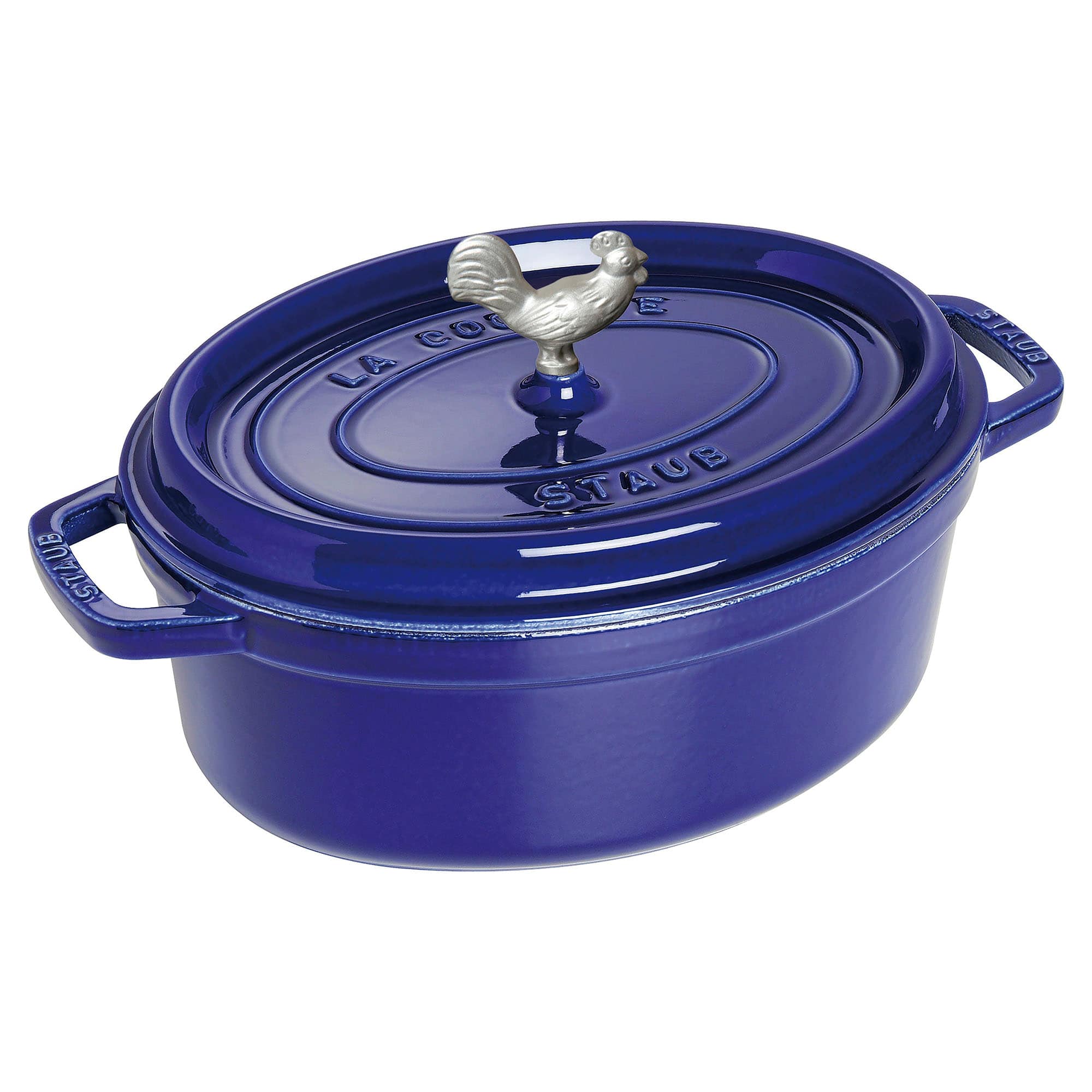 STAUB Cast Iron 5.75qt Coq au Vin Cocotte Dark Blue #1123191