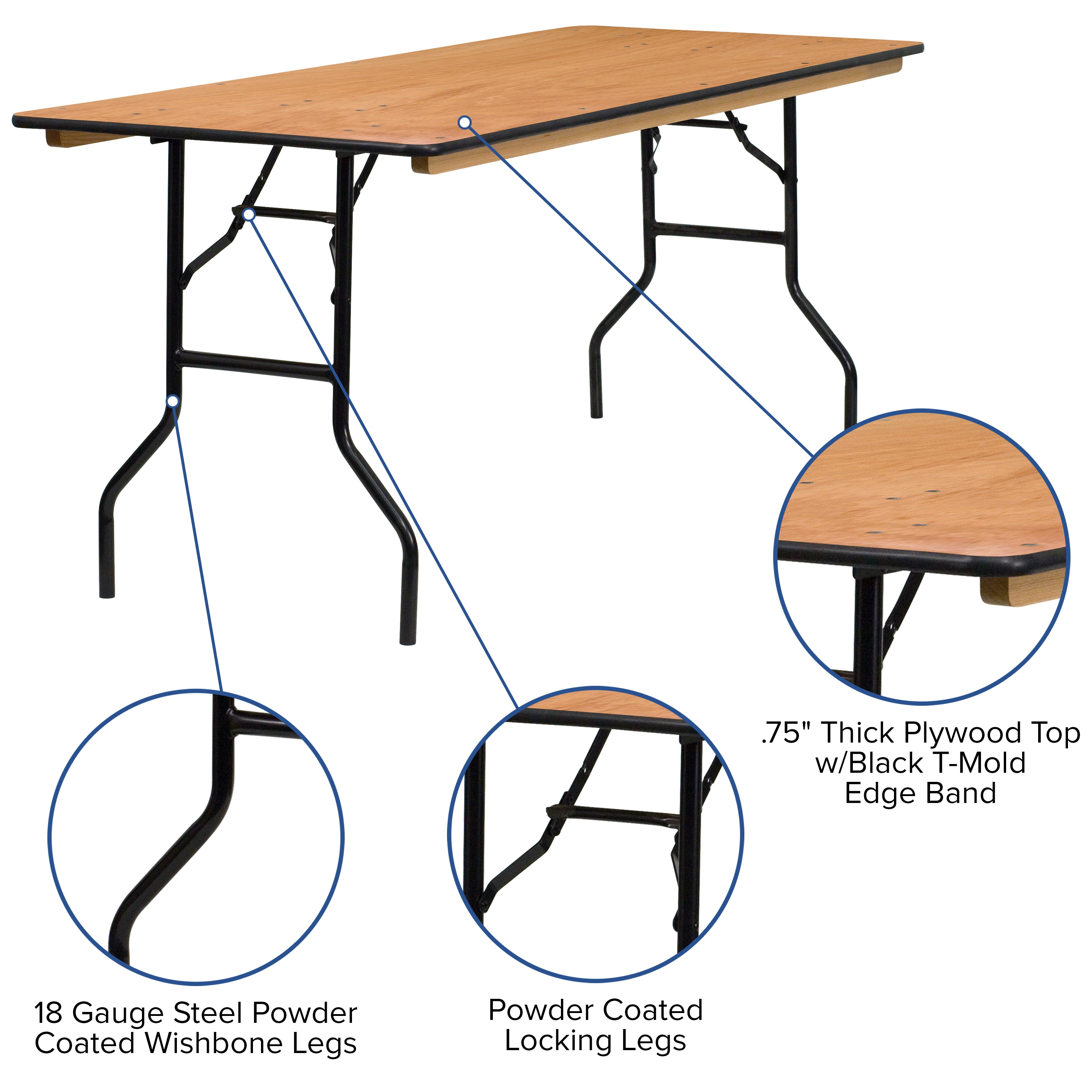 Flash Furniture 847254016469 Folding-Tables - View #3