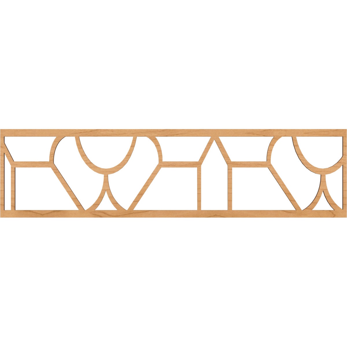 Ekena Millwork MLDA12X47WHIMA Whitechapel Fretwork Flat Trim 12-in x 3.92-ft Maple Brown Unfinished 2156988 Pierced Wall Panel Moulding