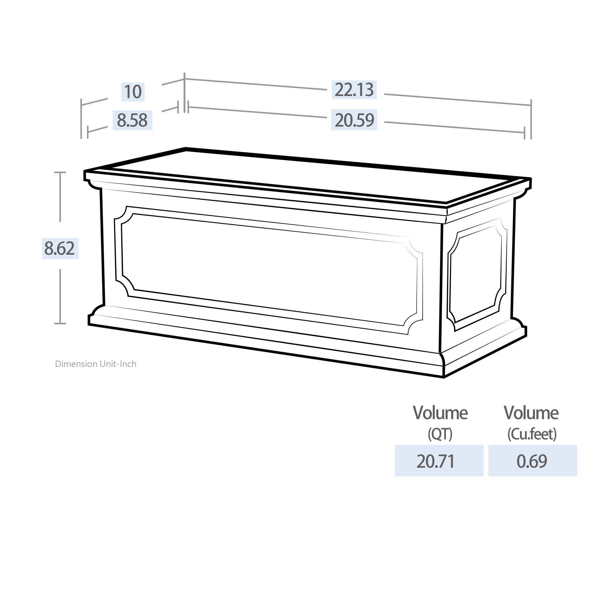allen + roth PLGX822TWH Planter-Window-Box - View #4