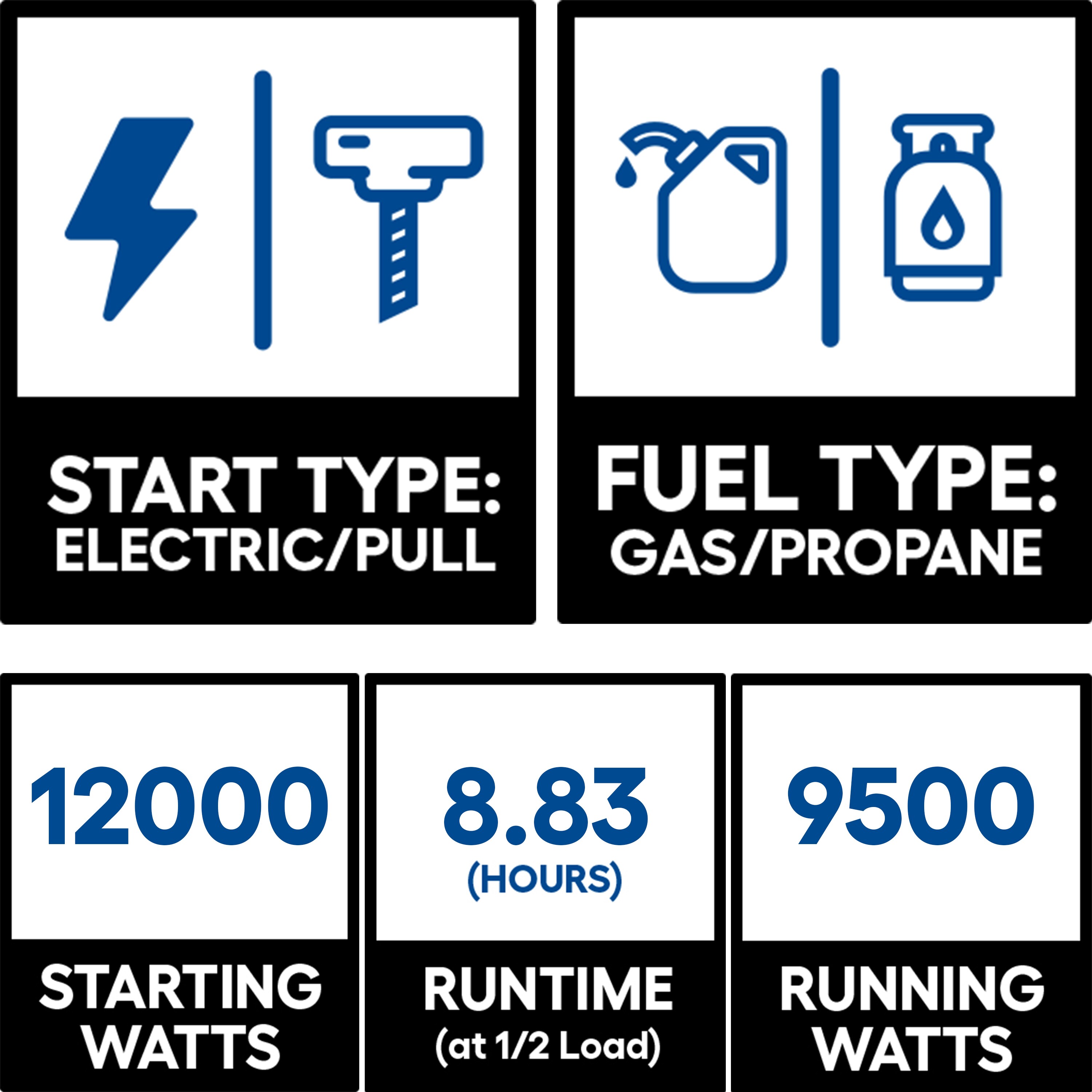 DuroMax XP12000EH Portable-Generators - View #2