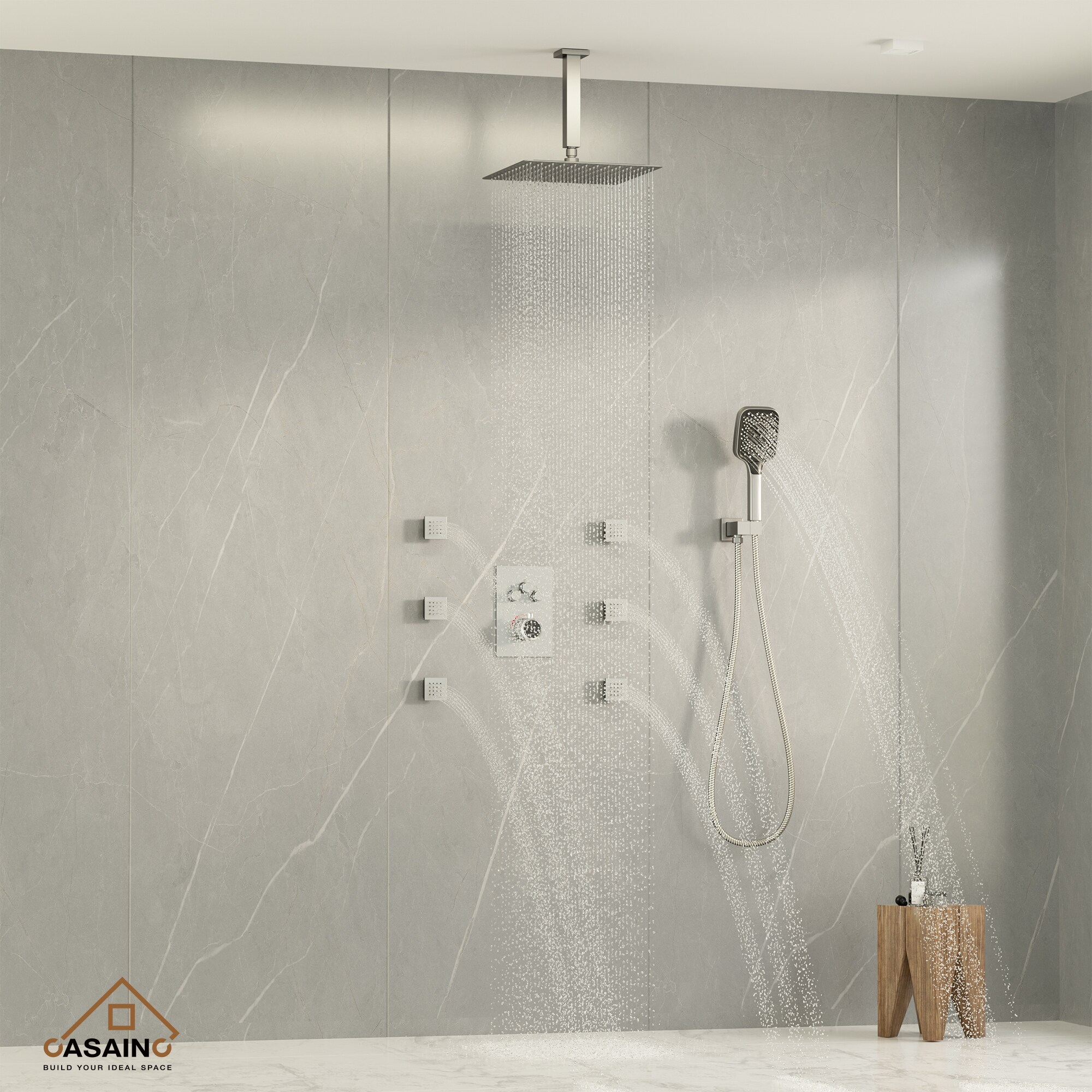 CASAINC CS6221-12BN Showerhead-Bar-Panels - View #2