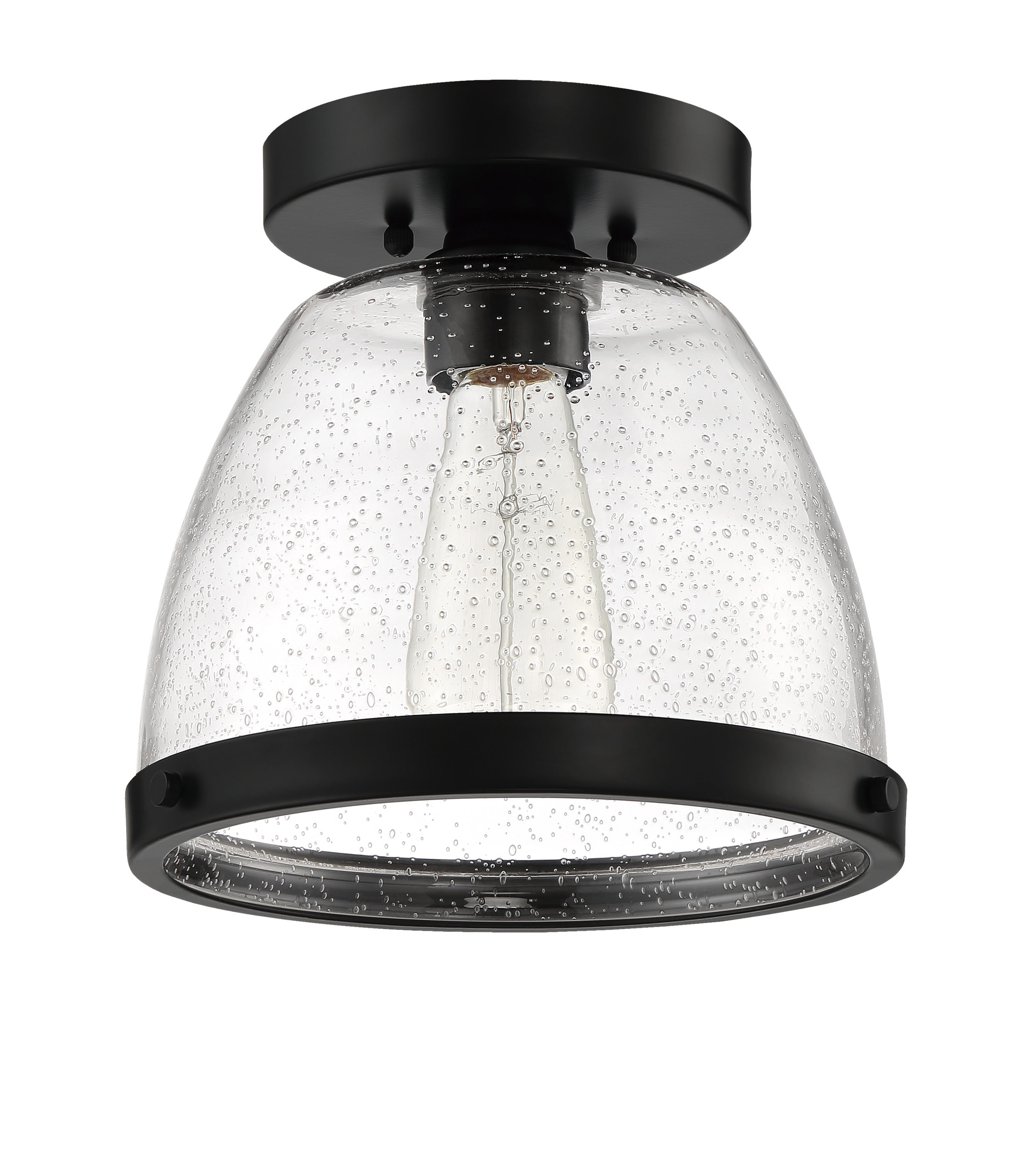 Craftmade Lodie 1-Light 9.5-in Black Flush Mount Light in the Flush ...