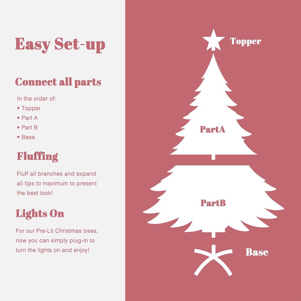 LuxenHome WHAP2544-6FT Artificial-Christmas-Trees - View #4