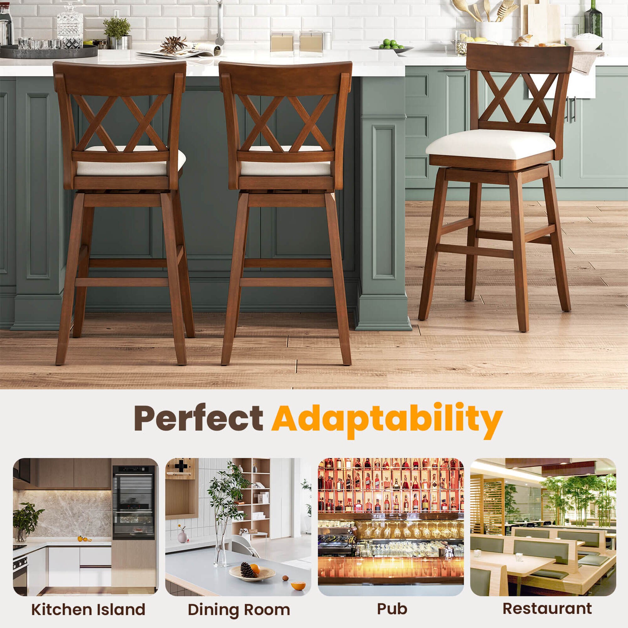 Costway HCST05188 stools - View #6