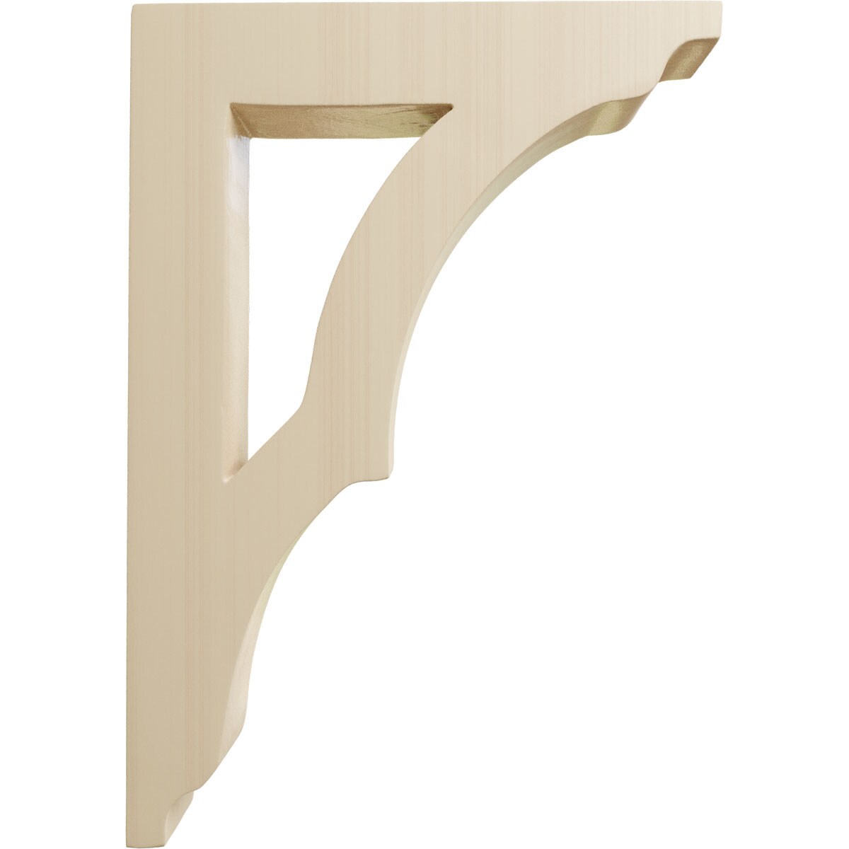Medium Rubberwood Decorative Corbel Bracket, 1.75" x 7.5" x 10.5"