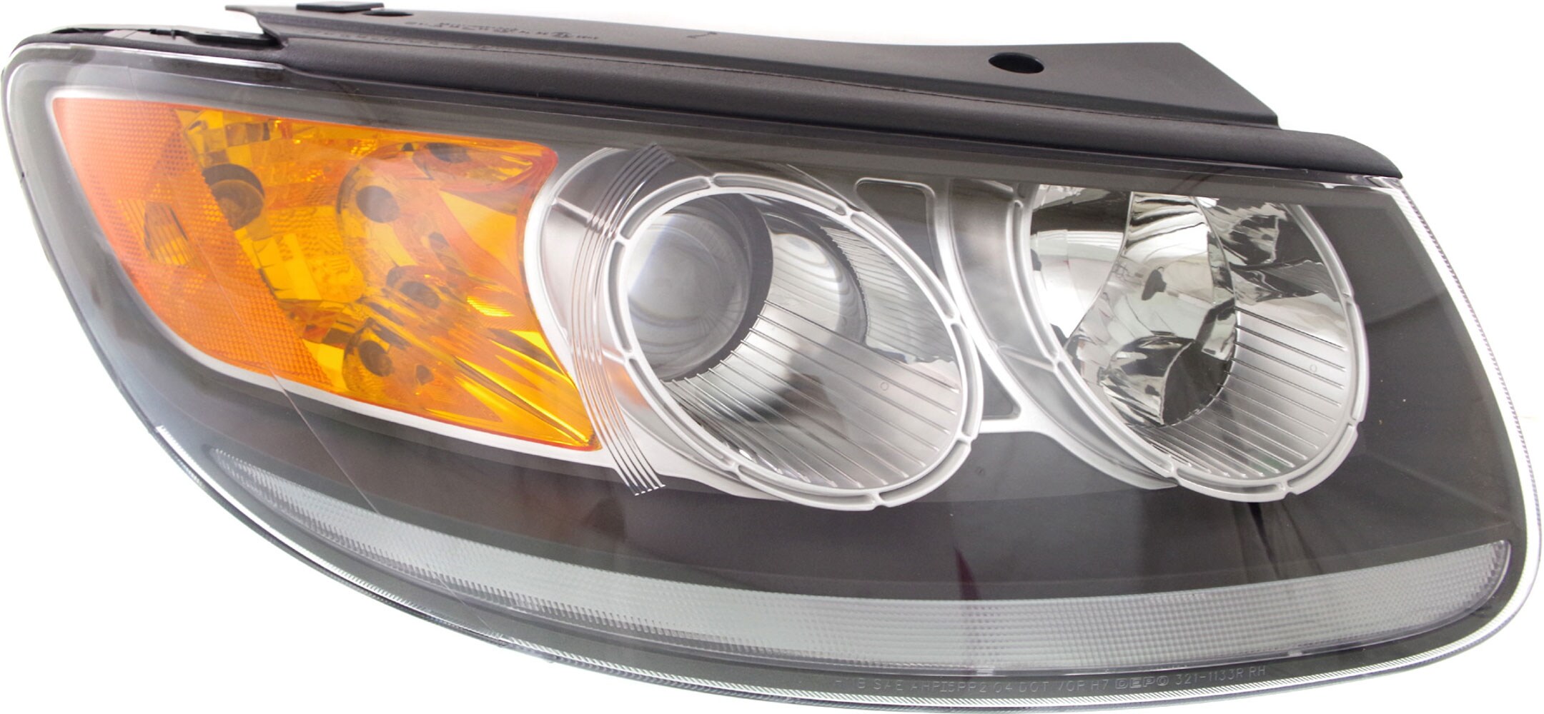 Garage-Pro JCWREPH100369GP Headlight For Hyundai Santa Fe 2010-2012 Rh Assembly Halogen Clear Reflector