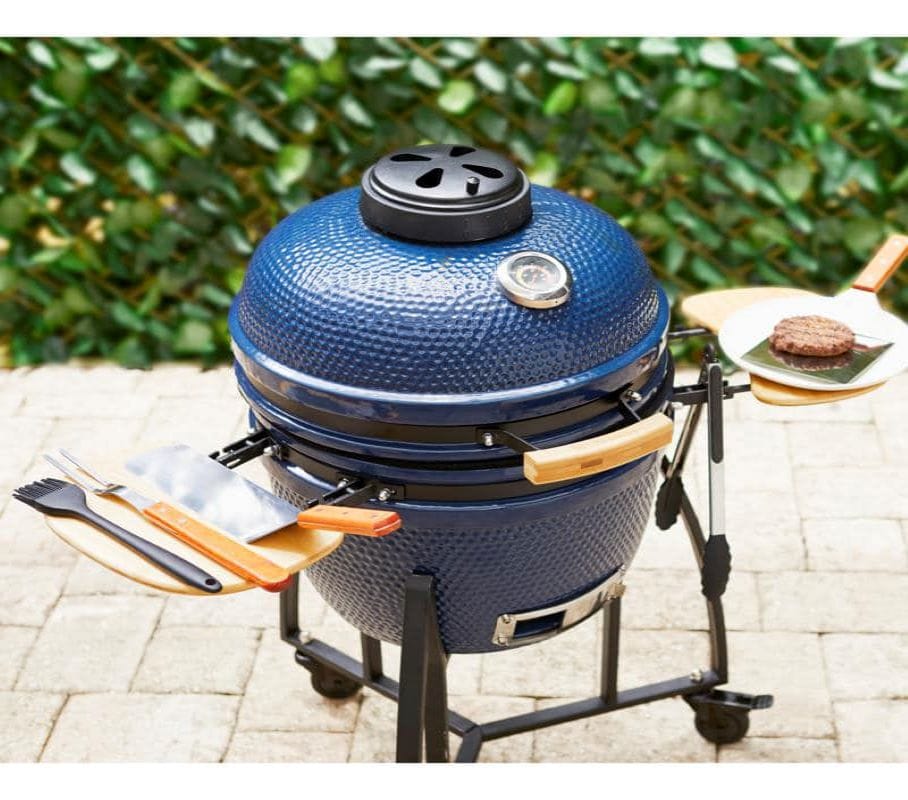 Lifesmart Charcoal Pizza Oven - Blue - SCS-CPO21BLU : BBQGuys