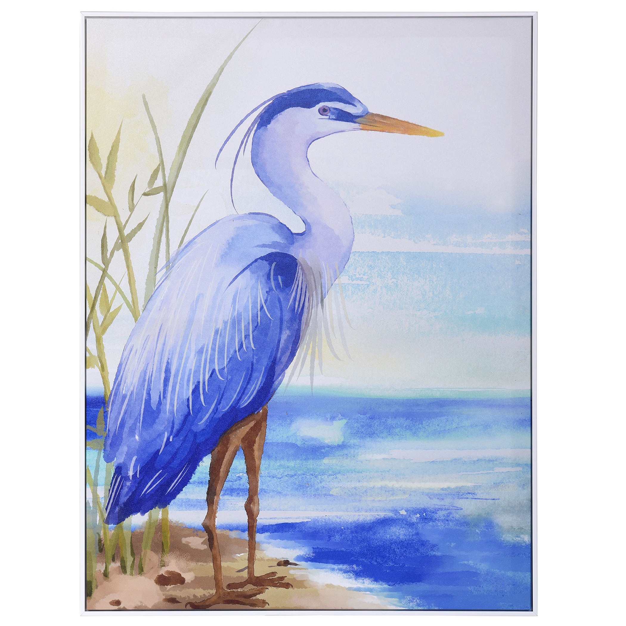 StyleCraft Home Collection WI33980DS White Framed 41-in H x 31-in W Coastal Print on Canvas