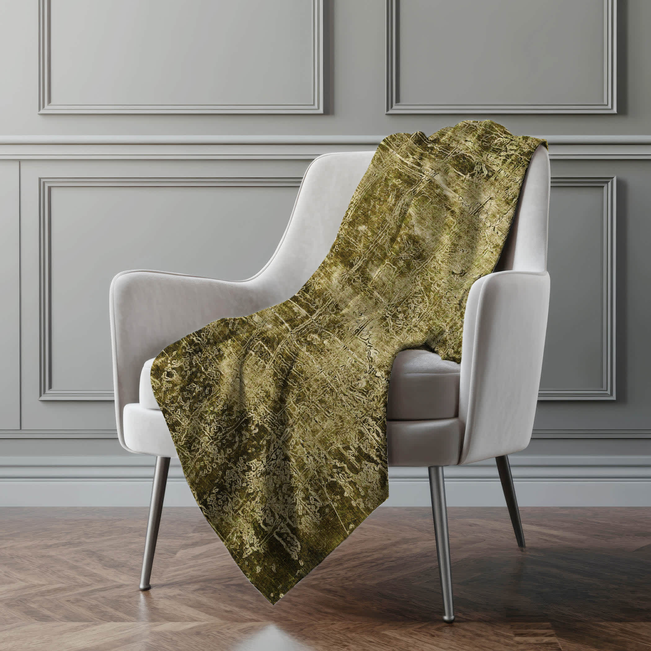 Premium Machine Washable Addison ASB559 Brown 50 x 70 inches Sherpa Throw Blanket