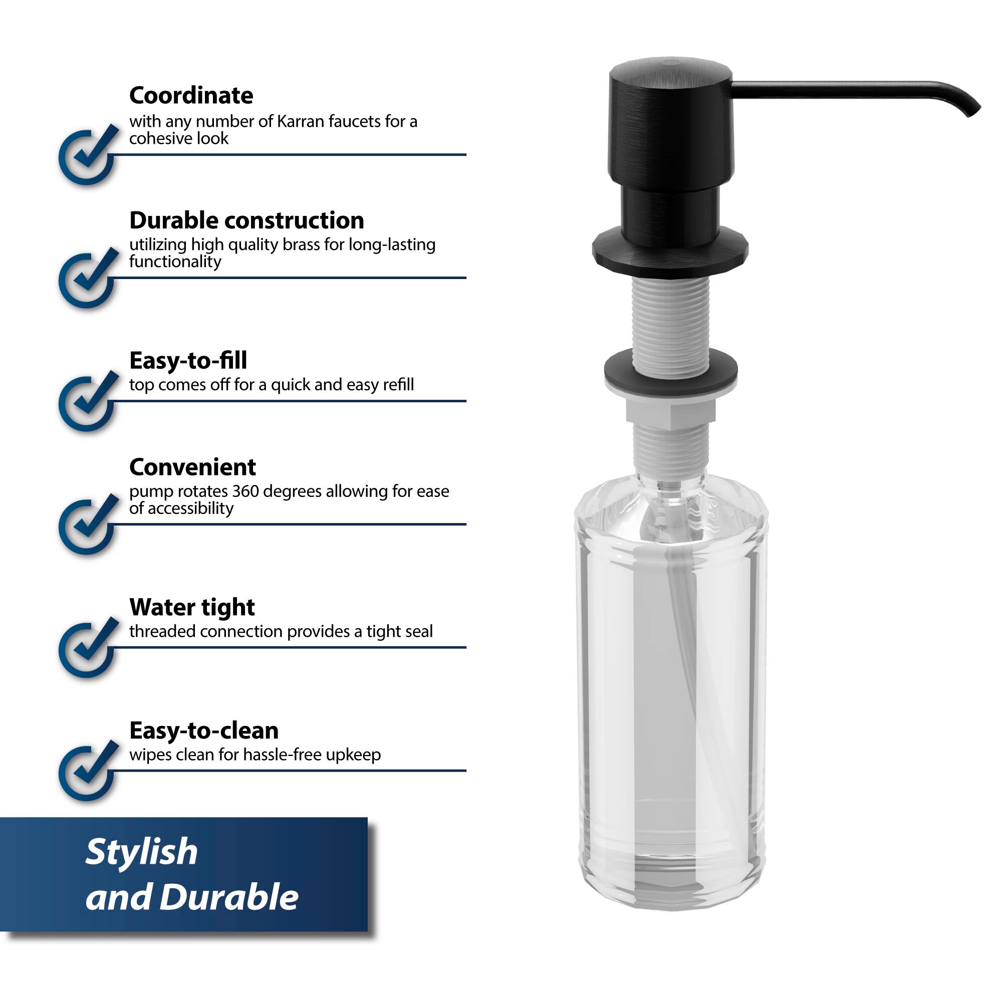 Karran SD25MB Soap-Lotion-Dispensers - View #2