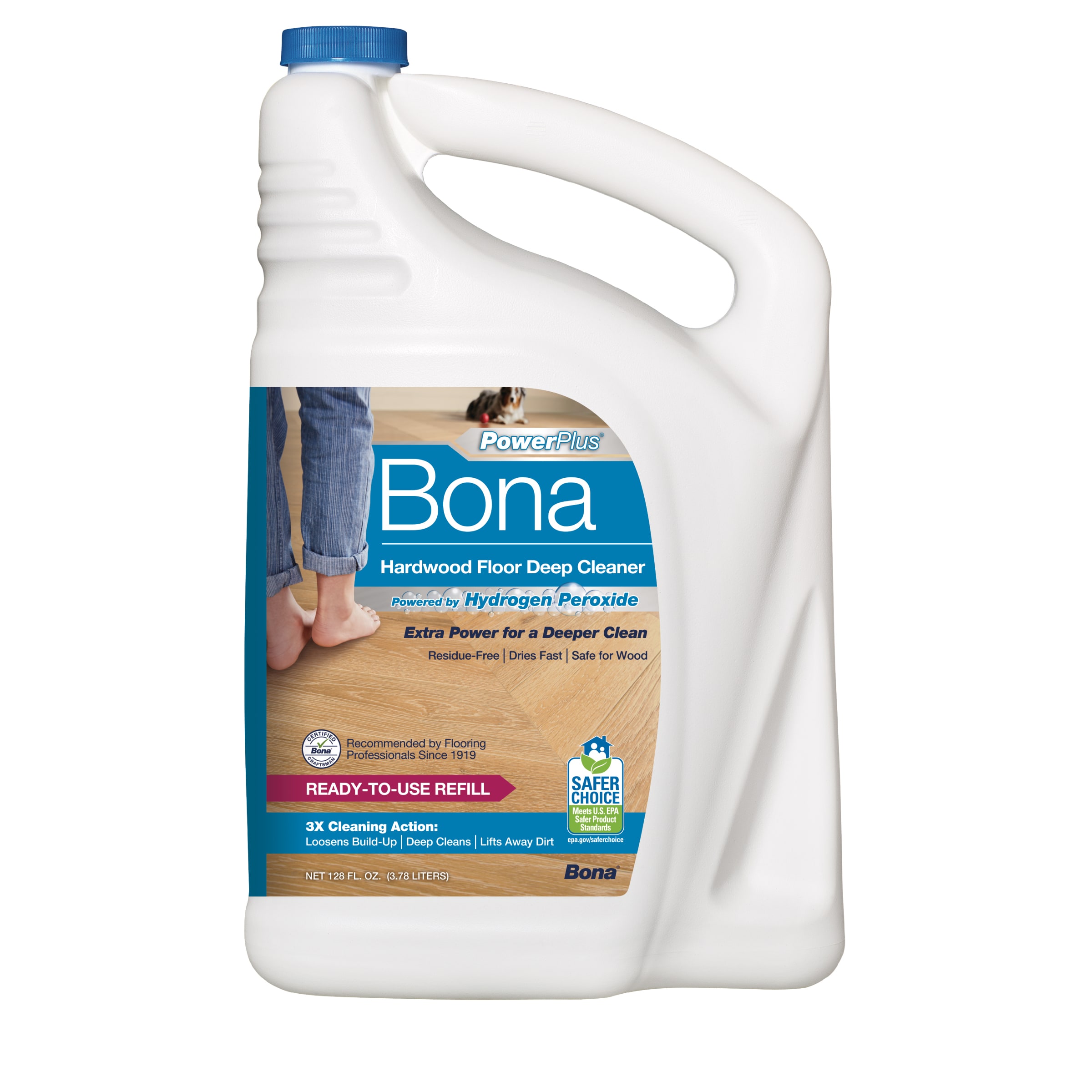 Bona PowerPlus Unscented Liquid Floor Cleaner 128-fl oz WM850018001 at ...