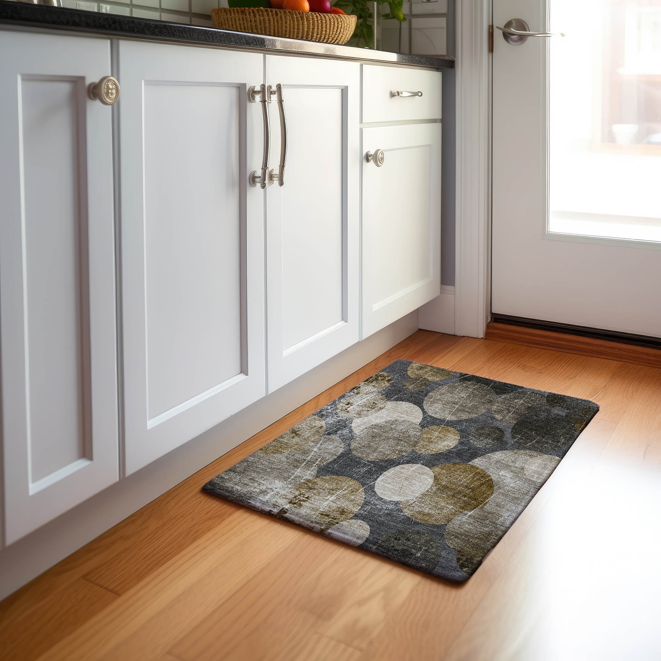 Addison Rugs AMF556BR8RO Mayfield AMF556BR 8 x 8 (ft) Loomed Polyester Brown Round Indoor Geometric Machine washable Area rug