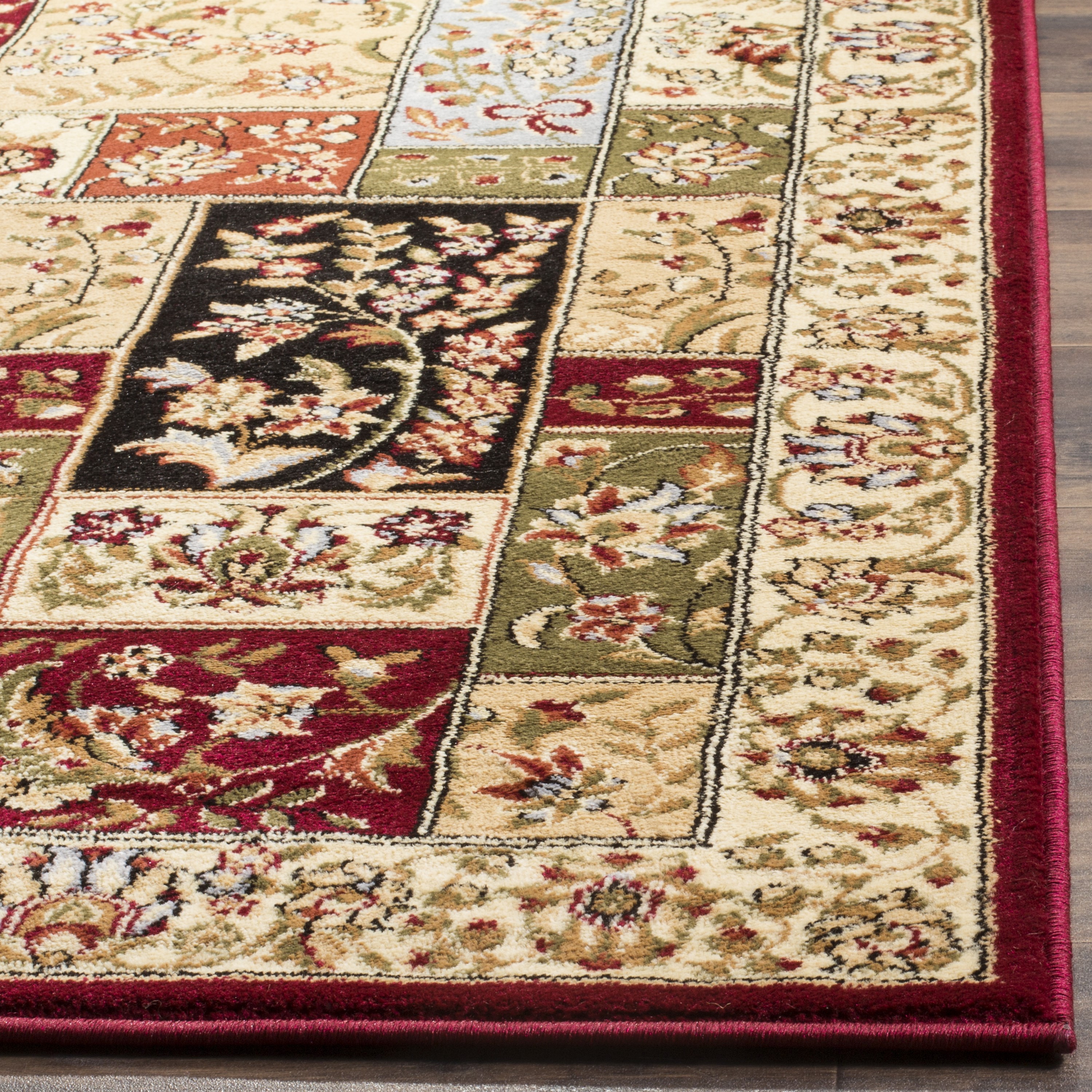 Safavieh Lyndhurst Omni 10 x 10 Multi/Ivory Square Indoor Floral/Botanical Oriental Area Rug