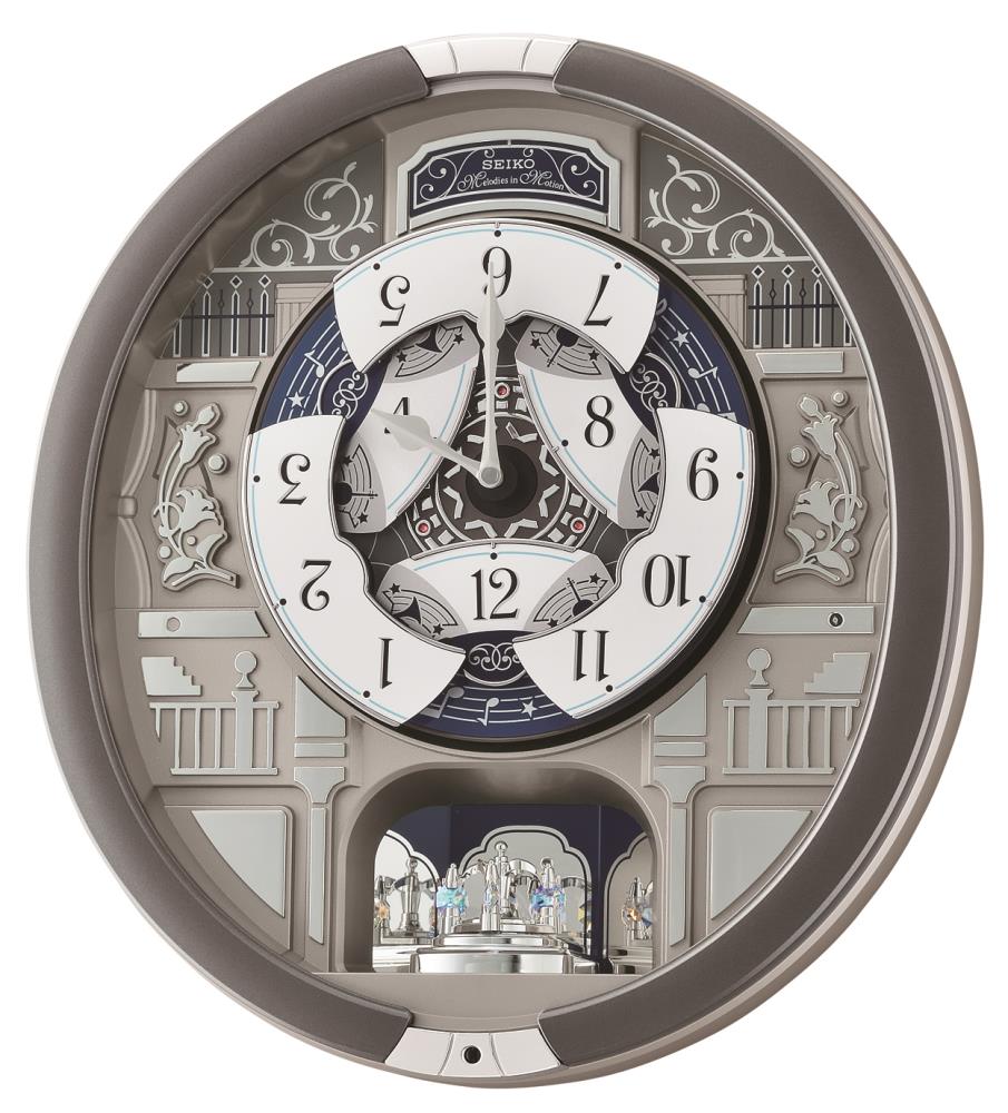 Seiko wall clock with swarovski online elements