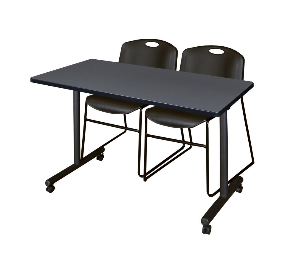 Regency Training Gray 4-Person Training Table (48-in W x 29-in H) in ...