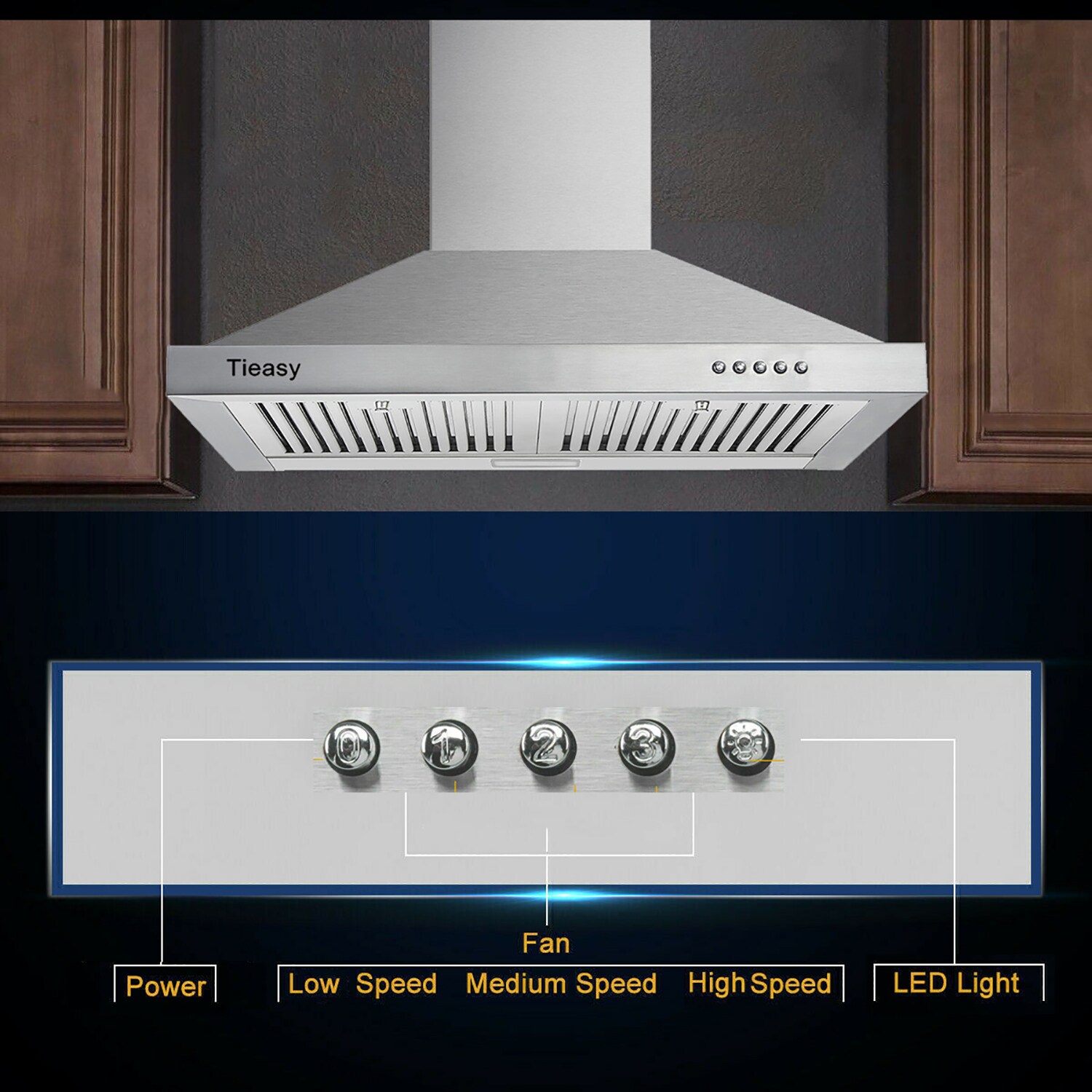 Damerin T11237 Wall-Mounted-Range-Hoods - View #14