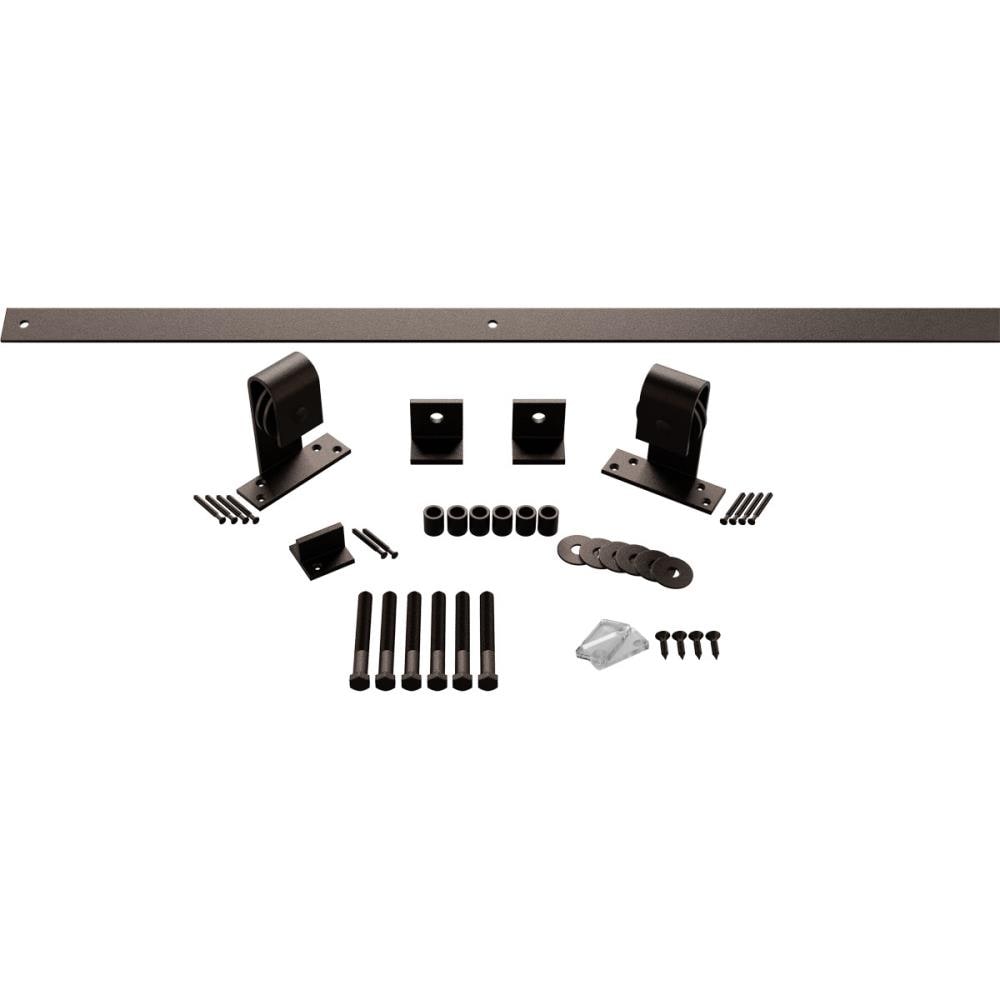 Goldberg Brothers GB60010H5BZ 60-in Bronze Texture Indoor J-top Single Double Barn door hardware kit